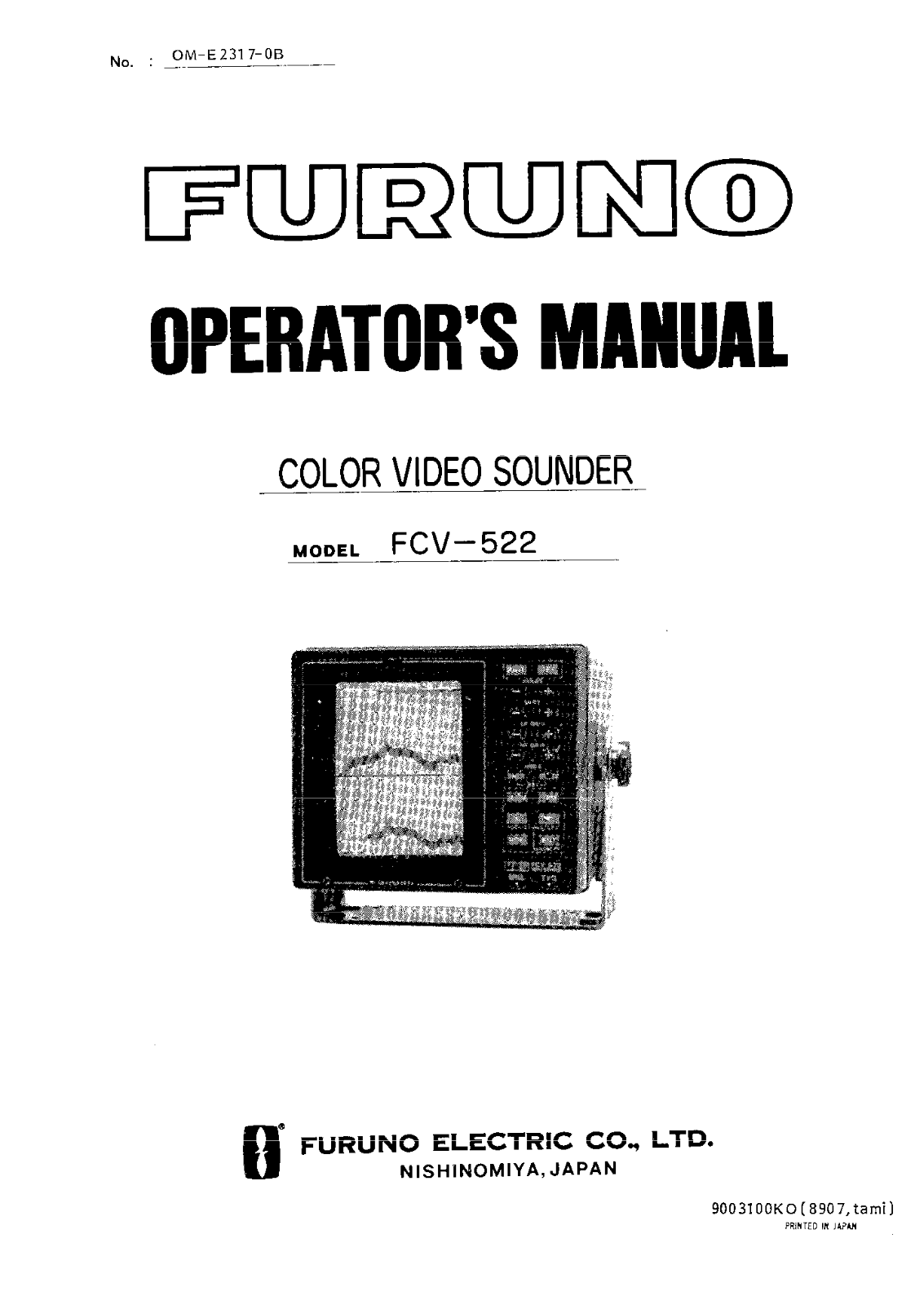 Furuno FCV-522 User Manual