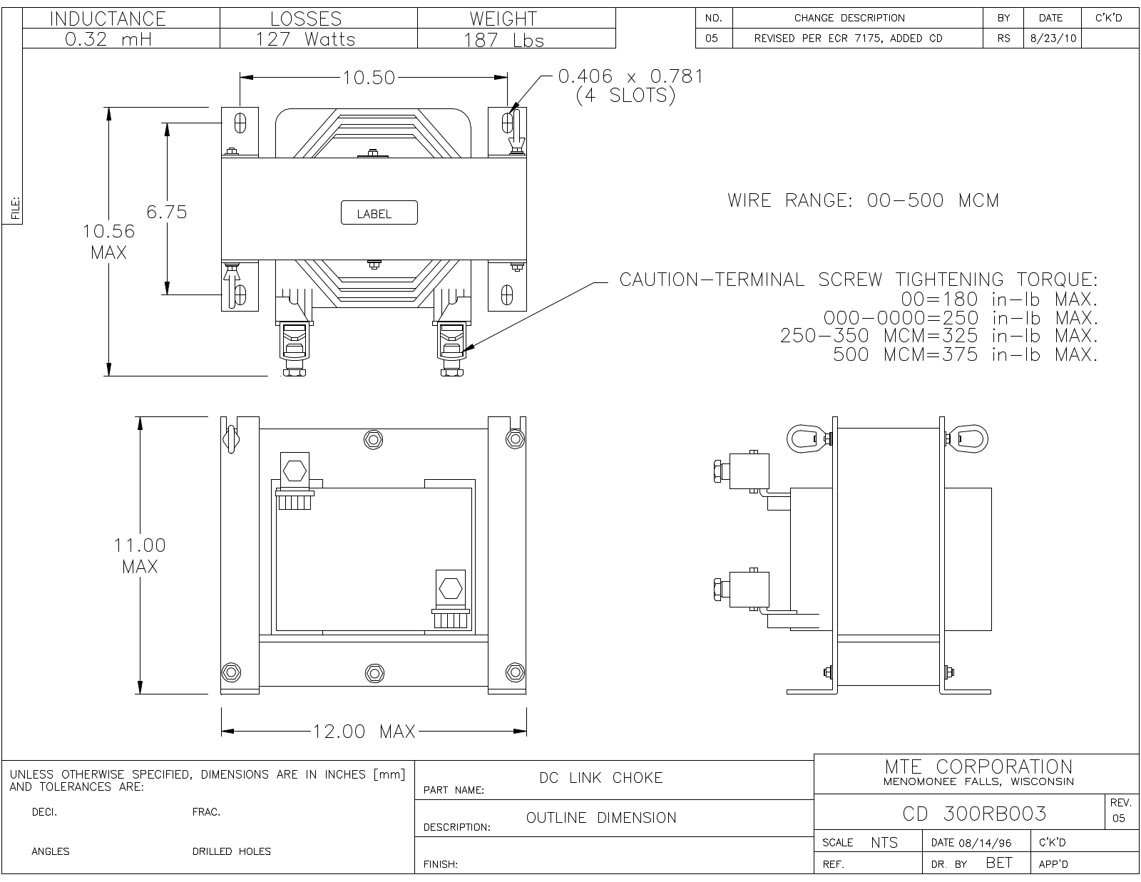 MTE CD 300RB003 CAD Drawings