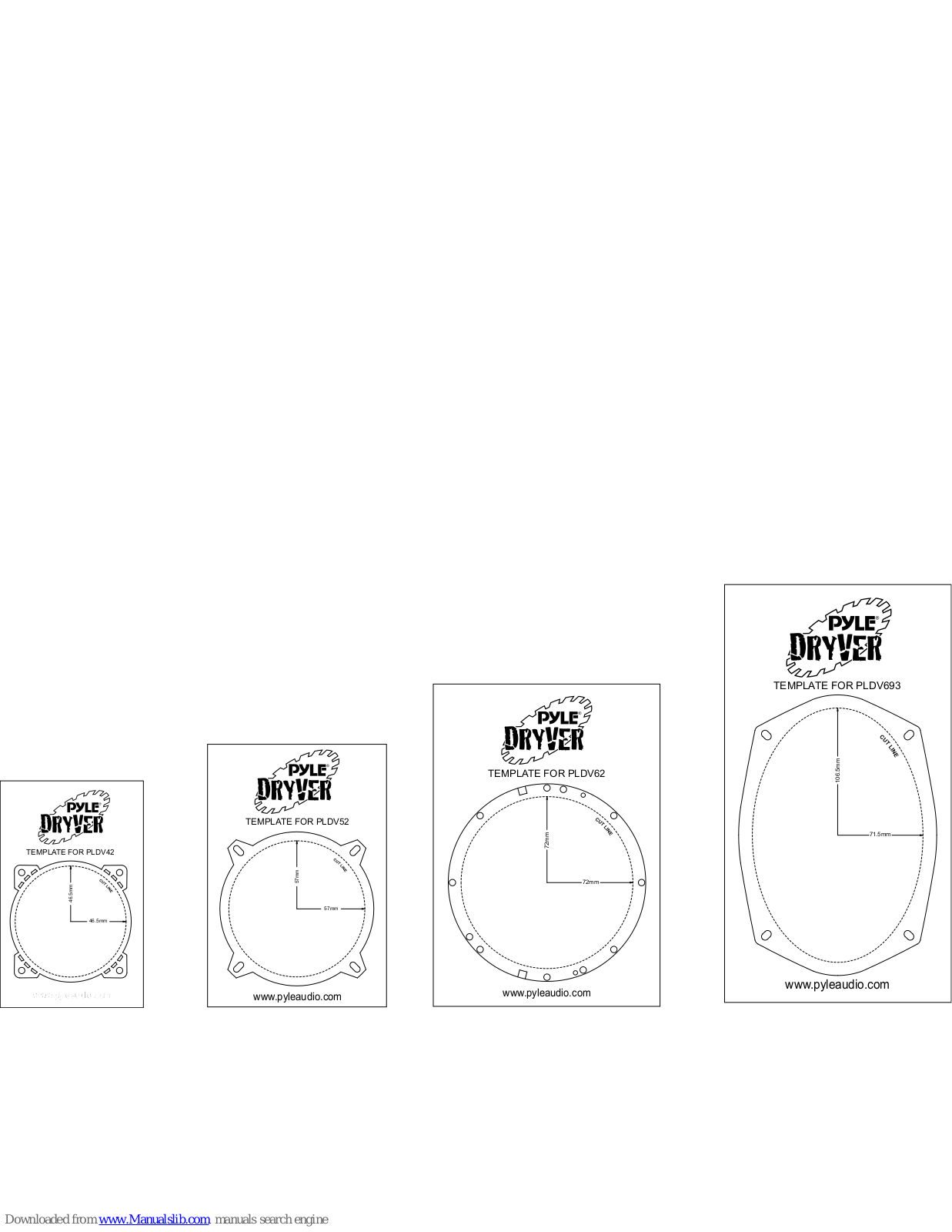Pyle PLDV42, PLDV693, PLDV62 Template Manual - ManualMachine.com