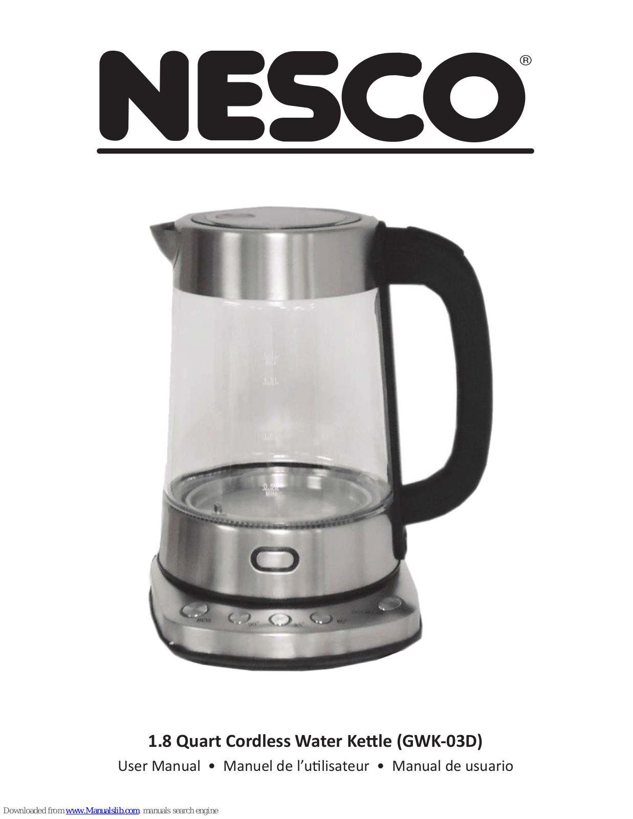 Nesco GWK-03D User Manual