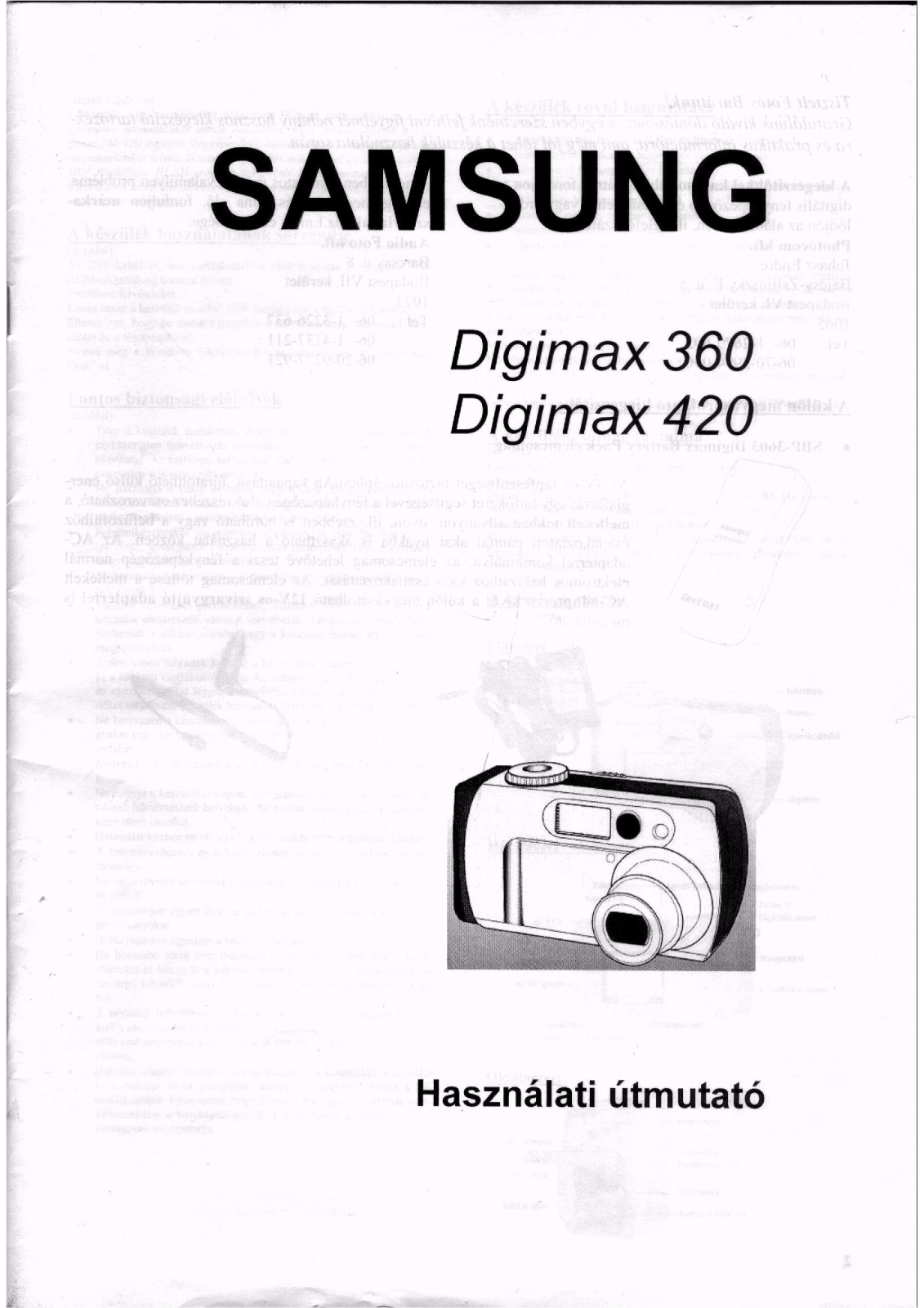 Samsung DIGIMAX 360, DIGIMAX 420 User Manual