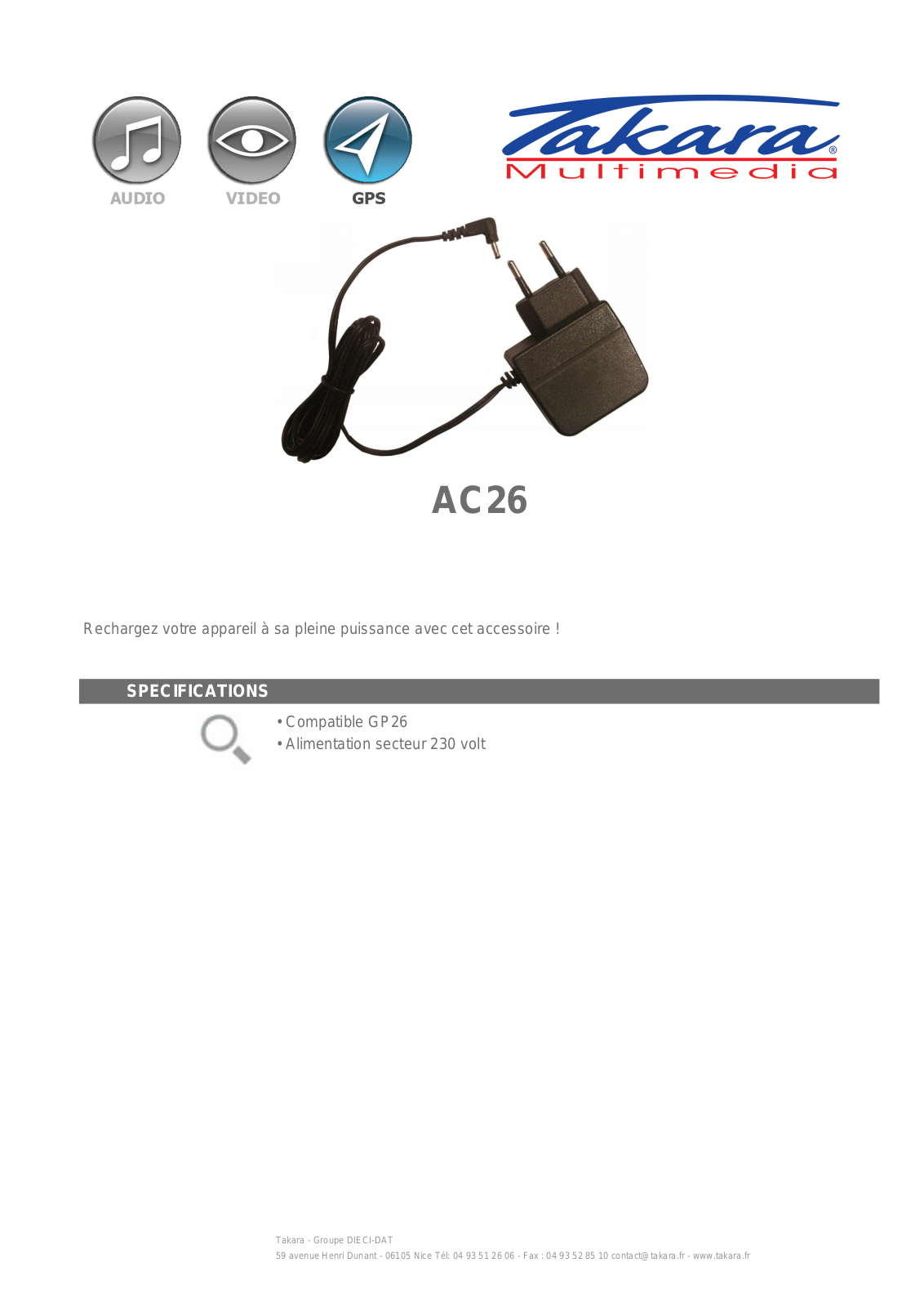 TAKARA AC26 User Manual