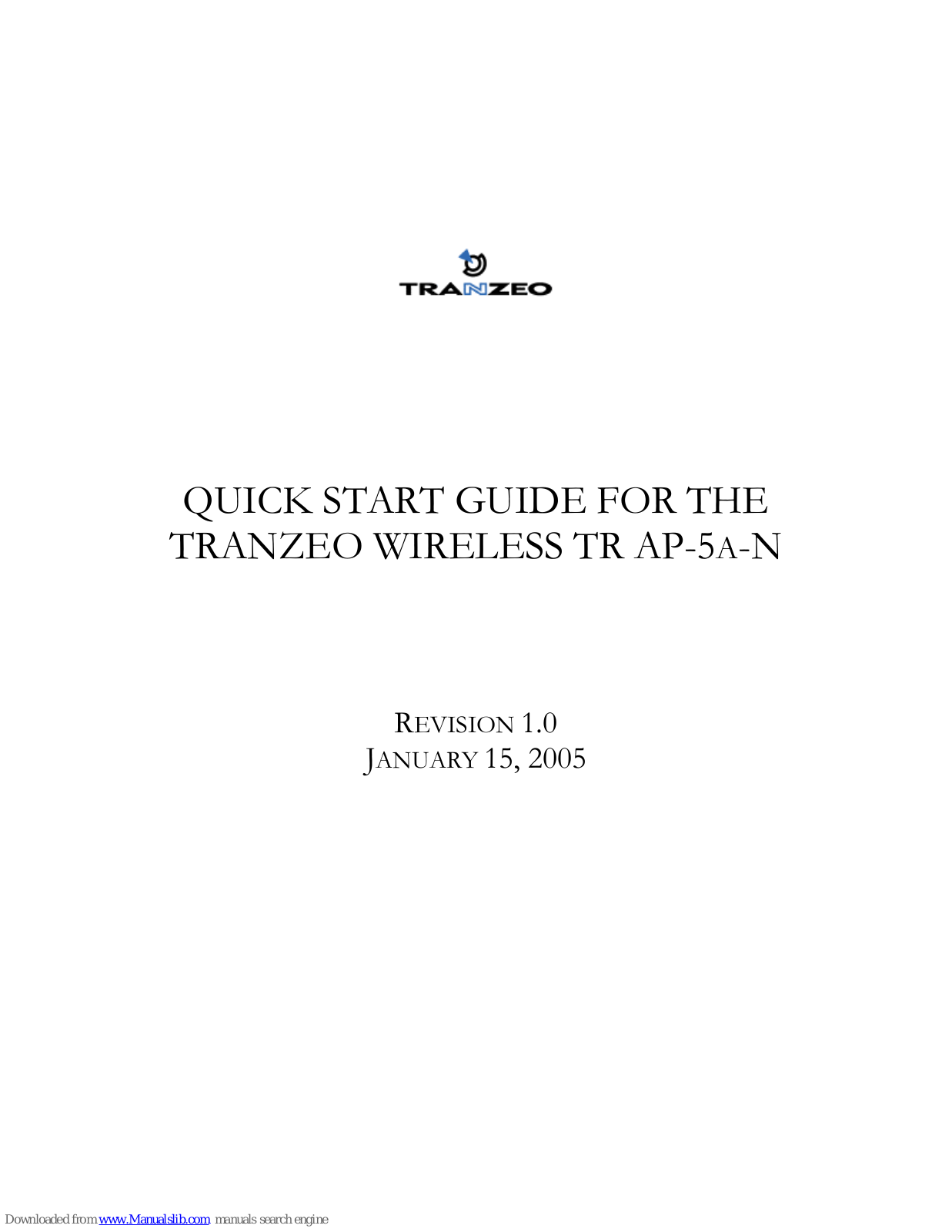 Tranzeo TR-AP-5a-21, TR-AP-5a-24 Quick Start Manual - ManualMachine.com