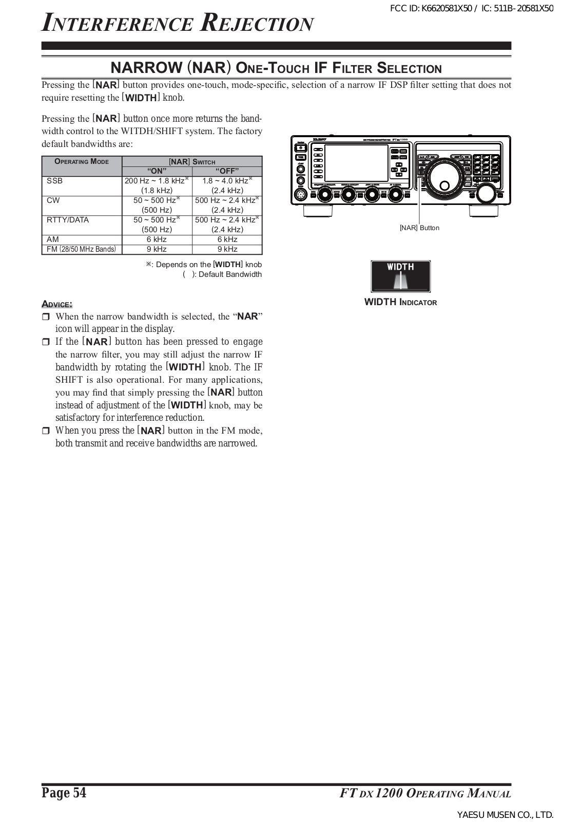 Yaesu Musen 20581X50 Users Manual