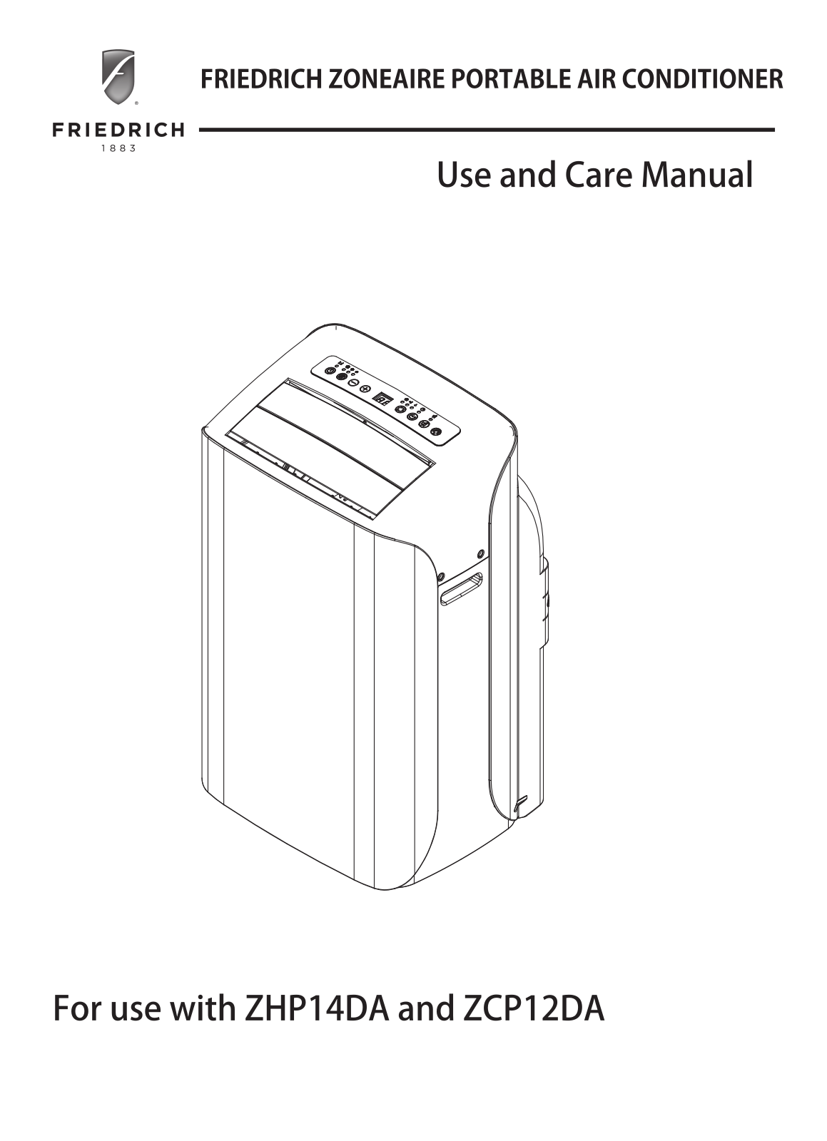 Friedrich ZCP12DA User Manual