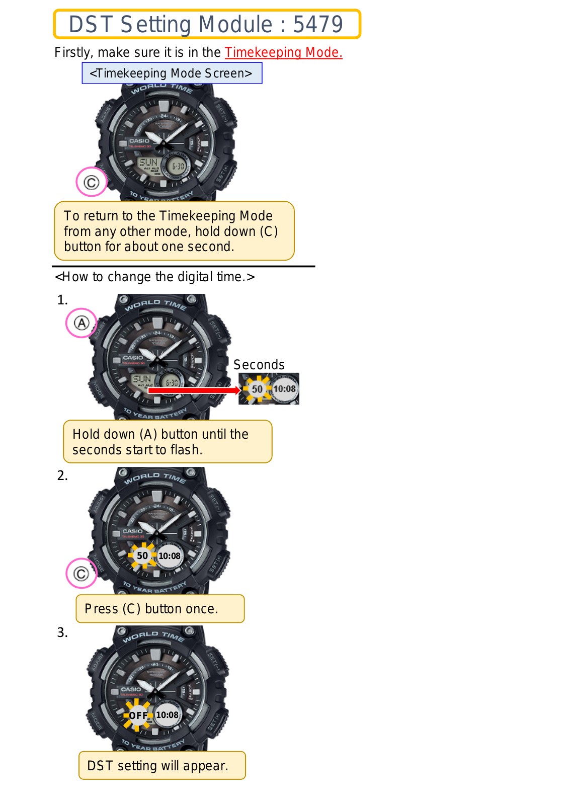 Casio 5479 User Manual