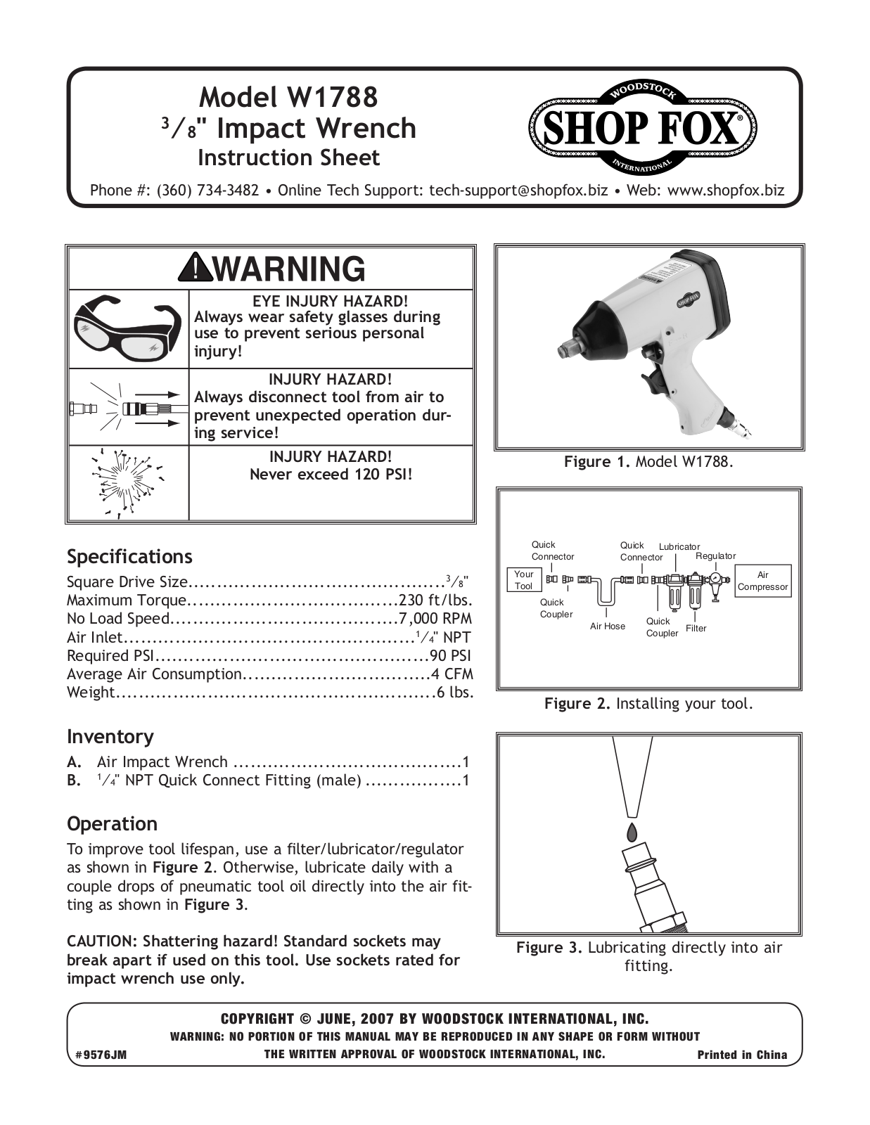 Shop fox W1788 User Manual