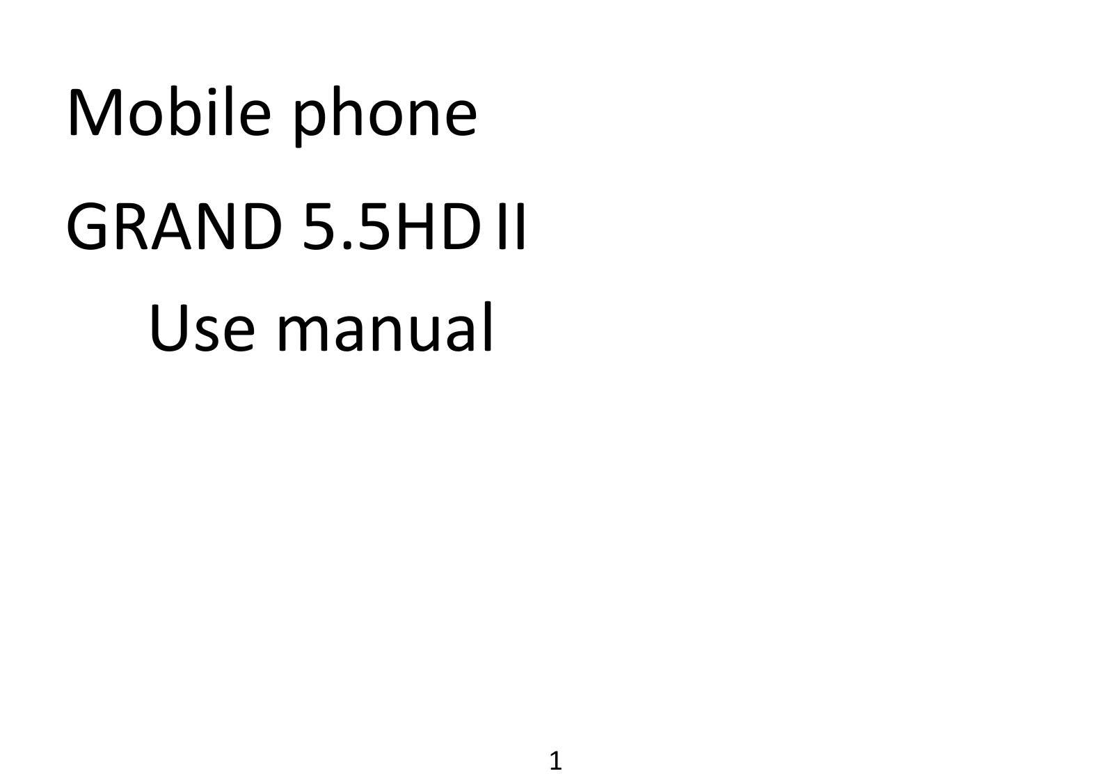 BLU GRAND 5.5HDII User Manual