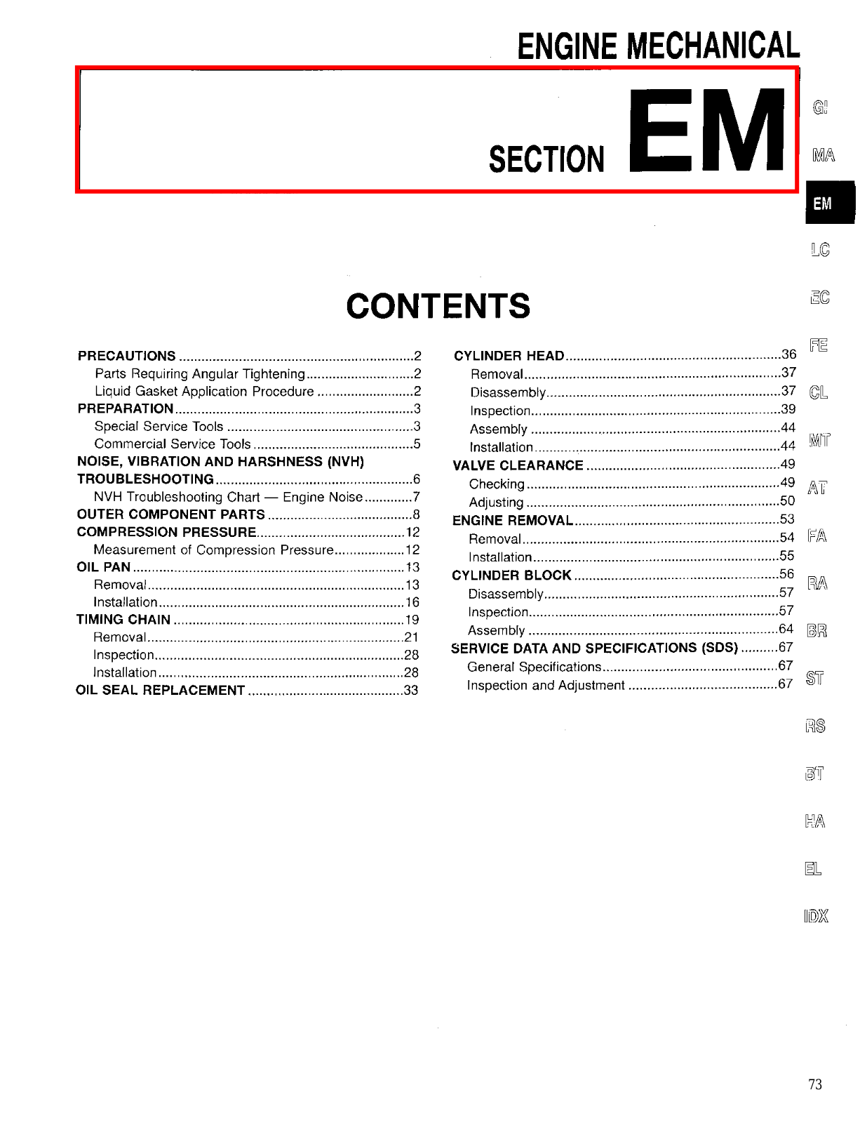 Nissan EM User Manual