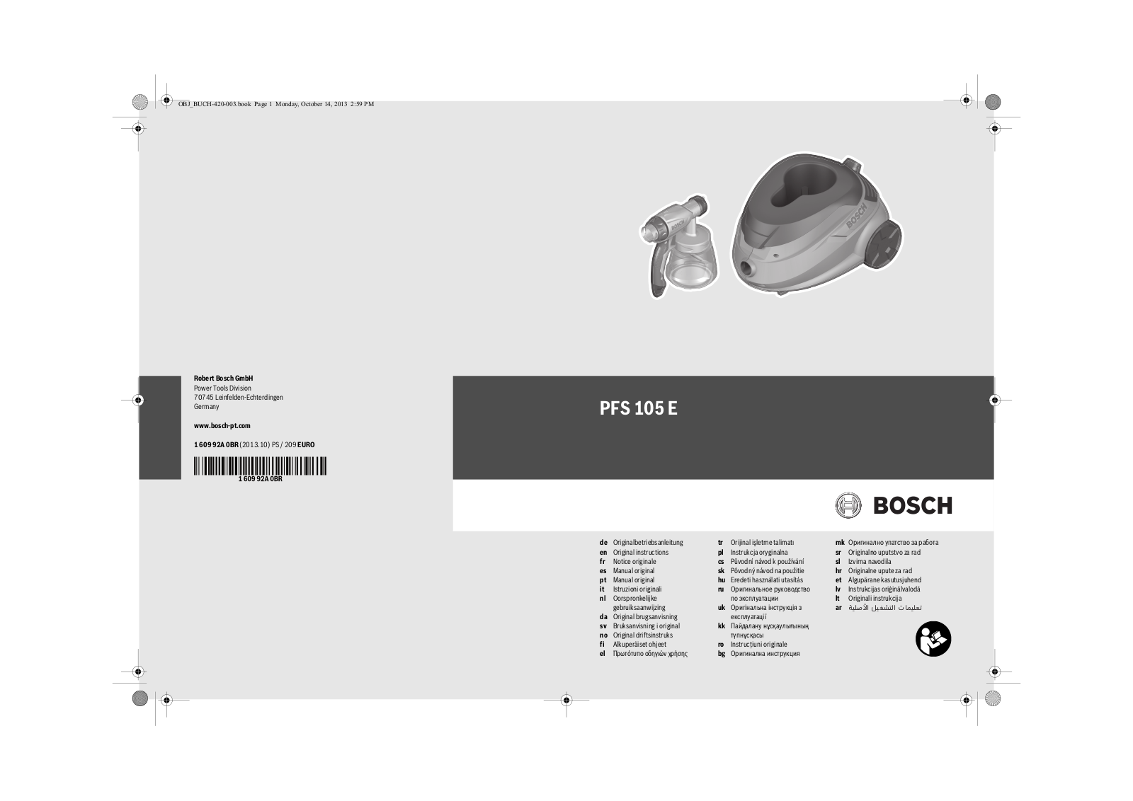 Bosch PFS 105 E User Manual