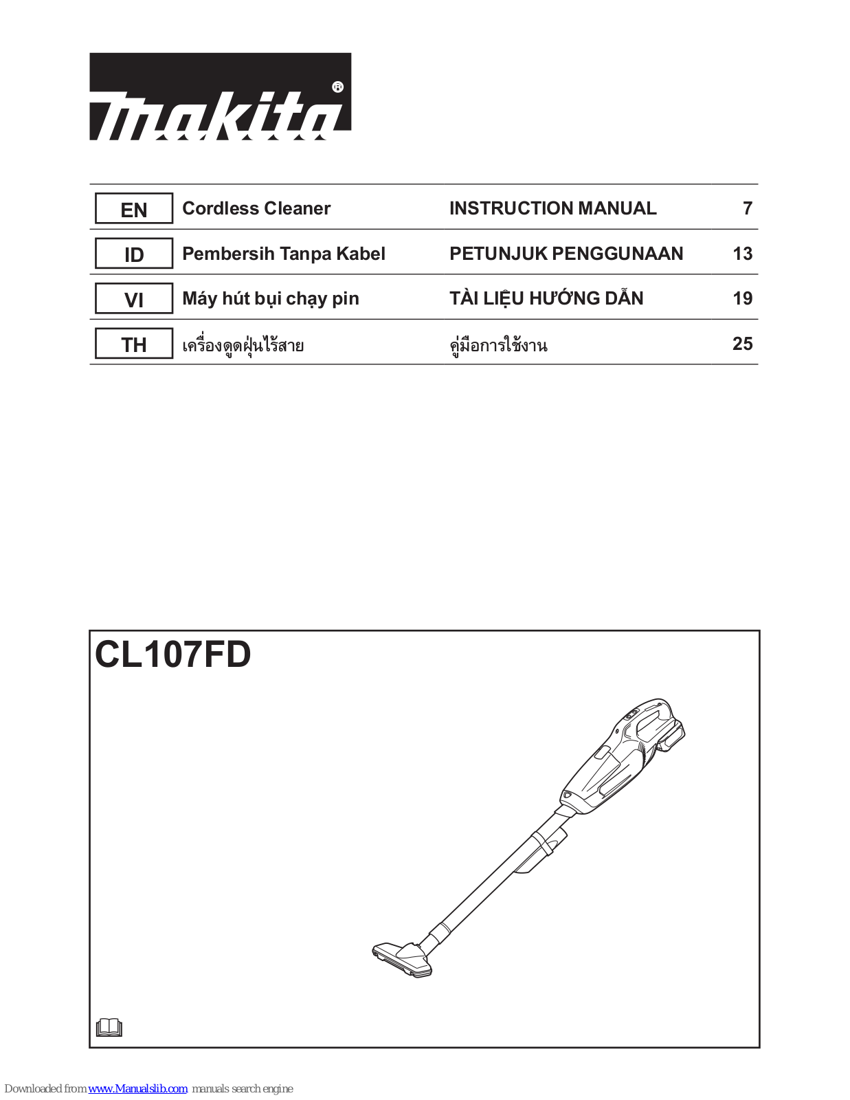 Makita CL107FD Instruction Manual