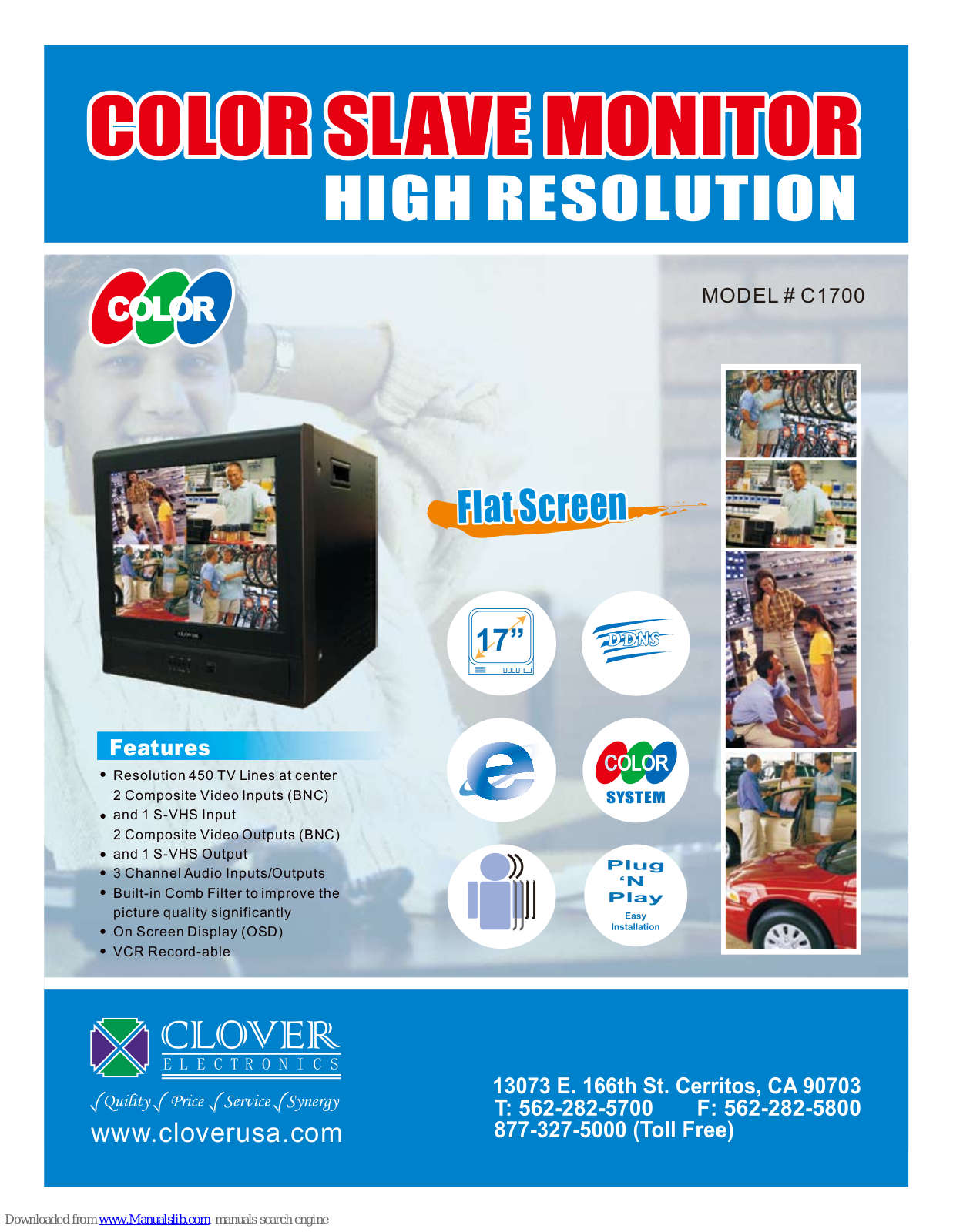 Clover C1700 Specifications