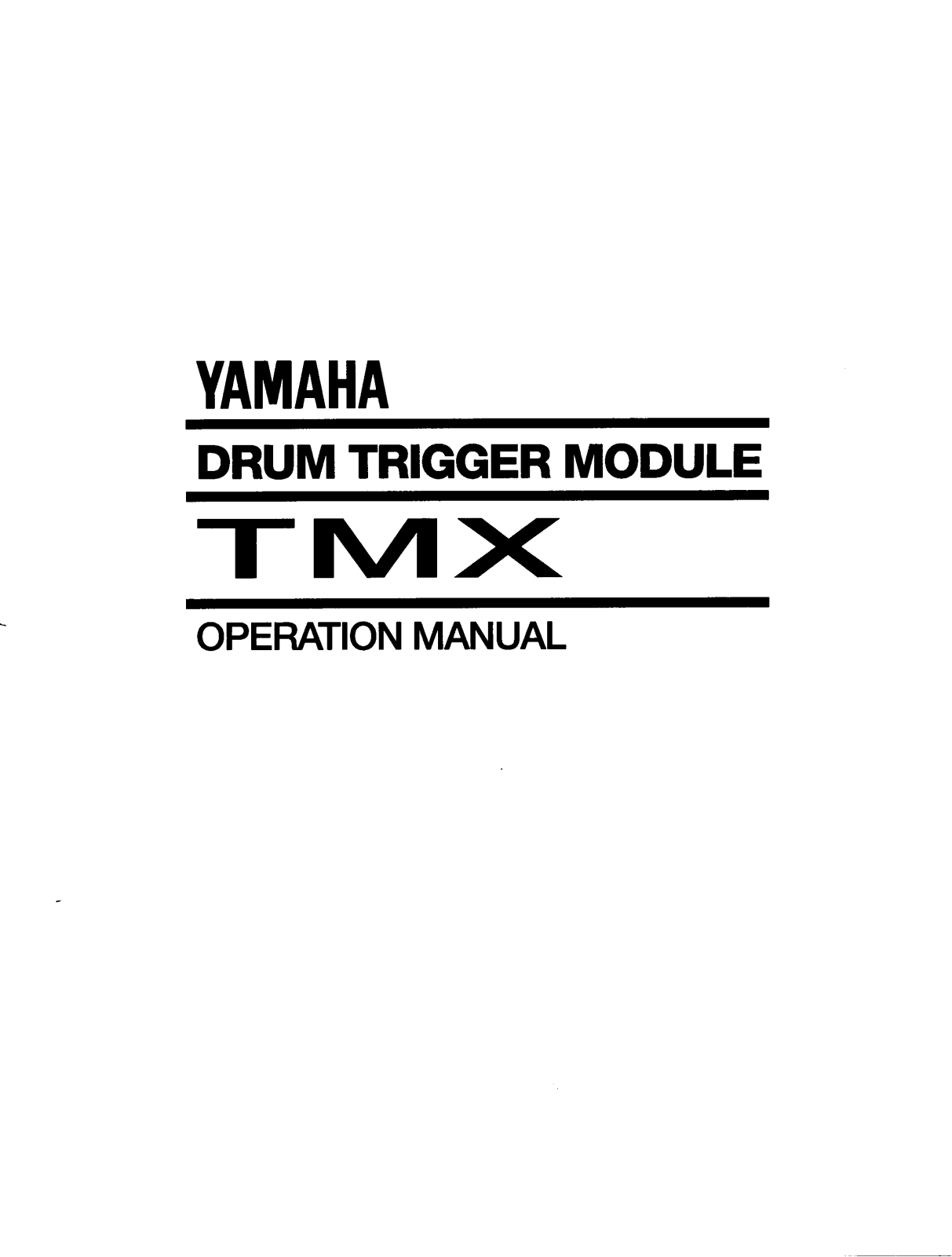 Yamaha TMXE User Manual