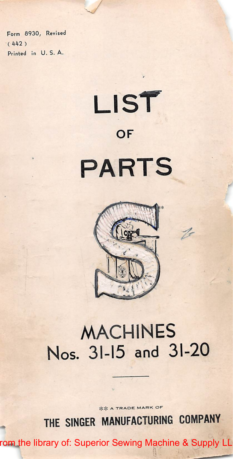 Singer 31-15, 31-20 User Manual - ManualMachine.com