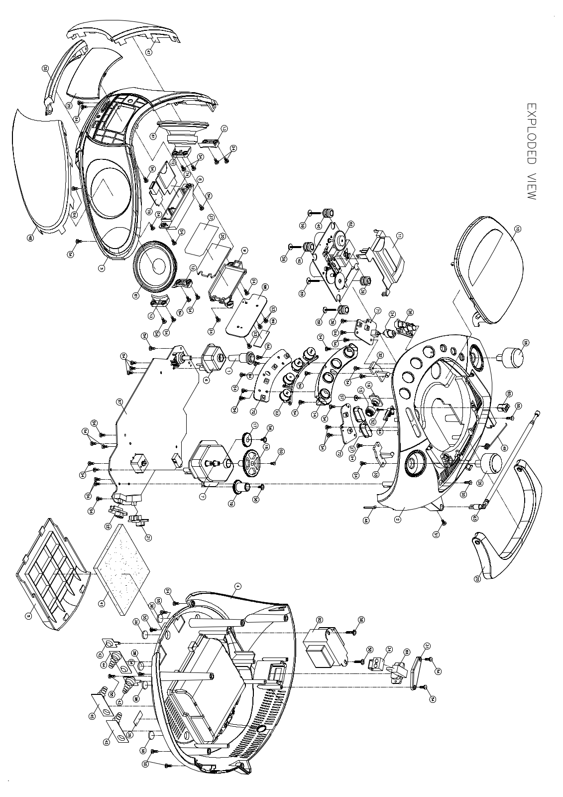 Vitek VT-3978 exploded view