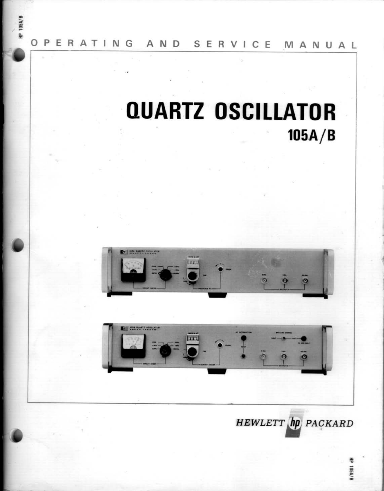 HP 105B, 105A Service manual