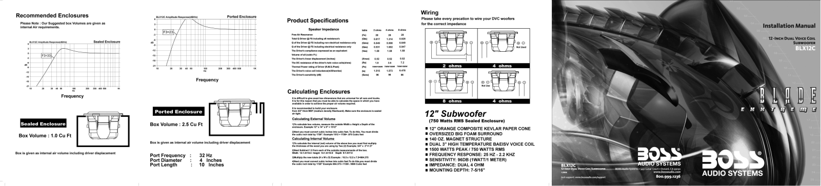 Boss Audio BLX12C Installation Manual