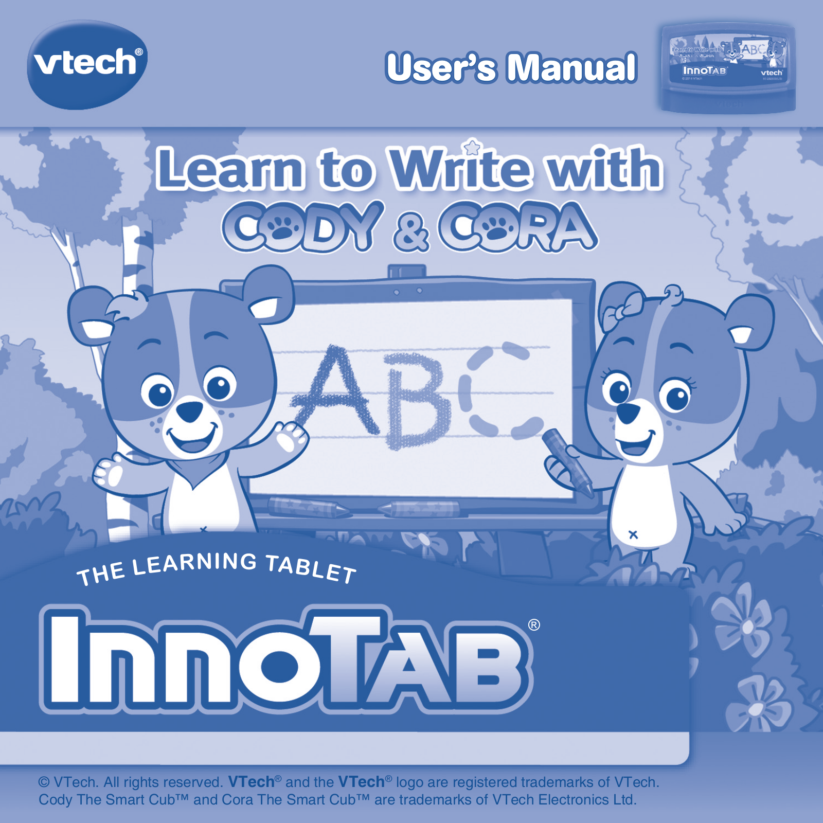 VTech learn to write with cody cora innotab User Manual