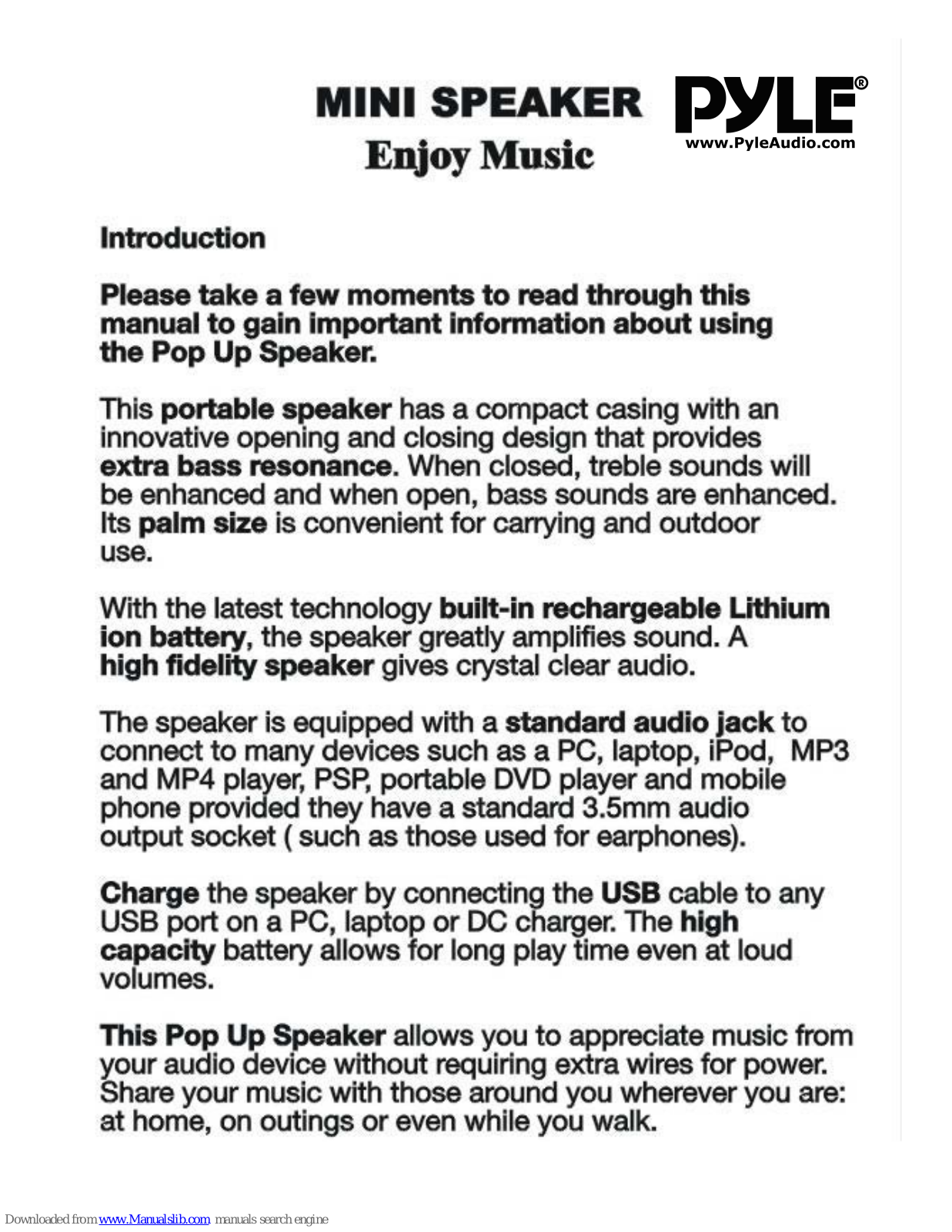 Pyle PMS2 User Manual - ManualMachine.com