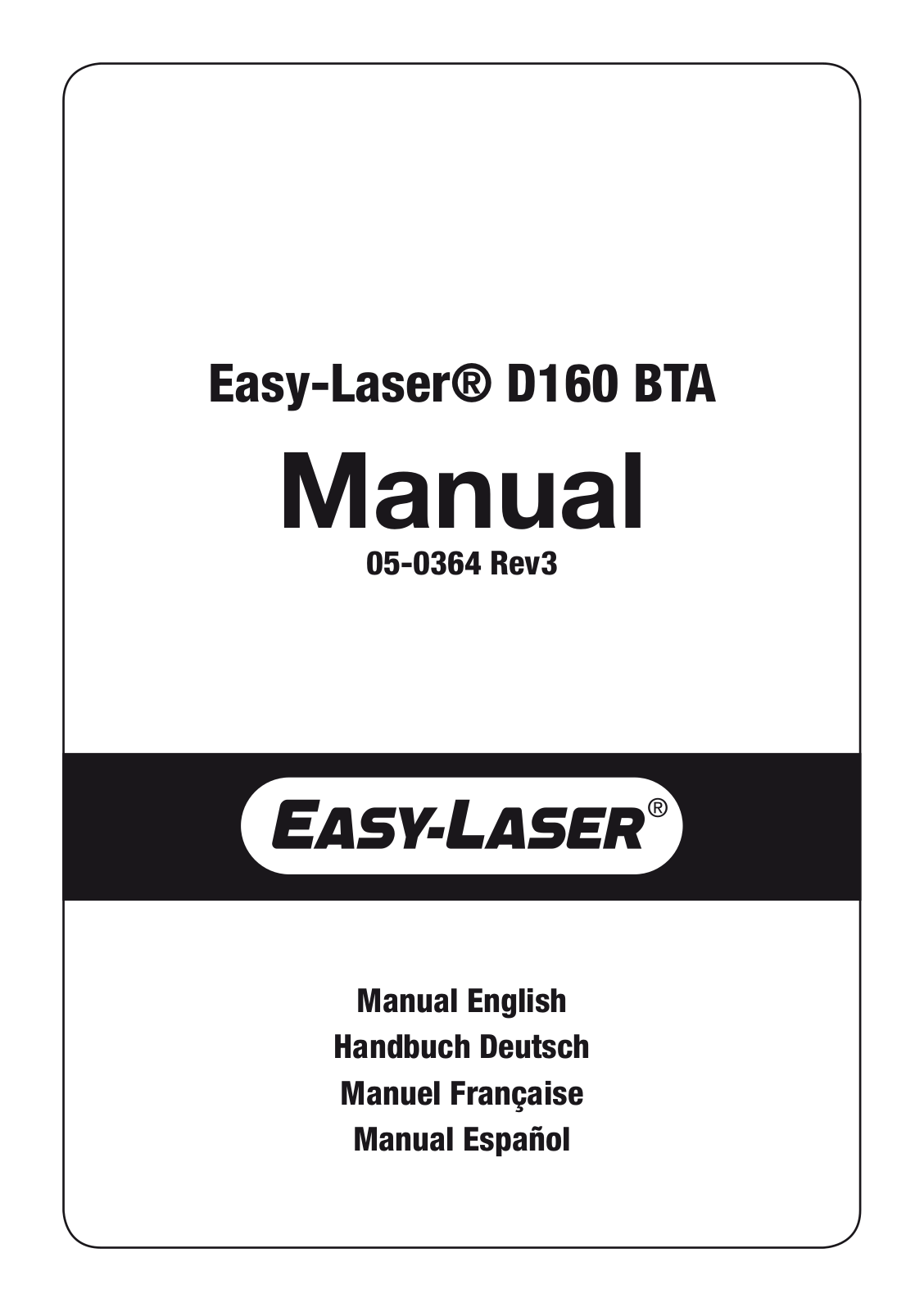 Easy-laser D160 BTA User Manual