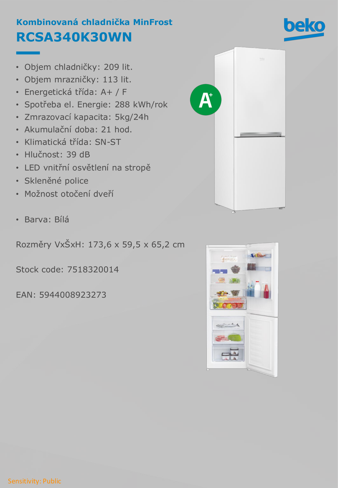 Beko RCSA340K30WN User Manual