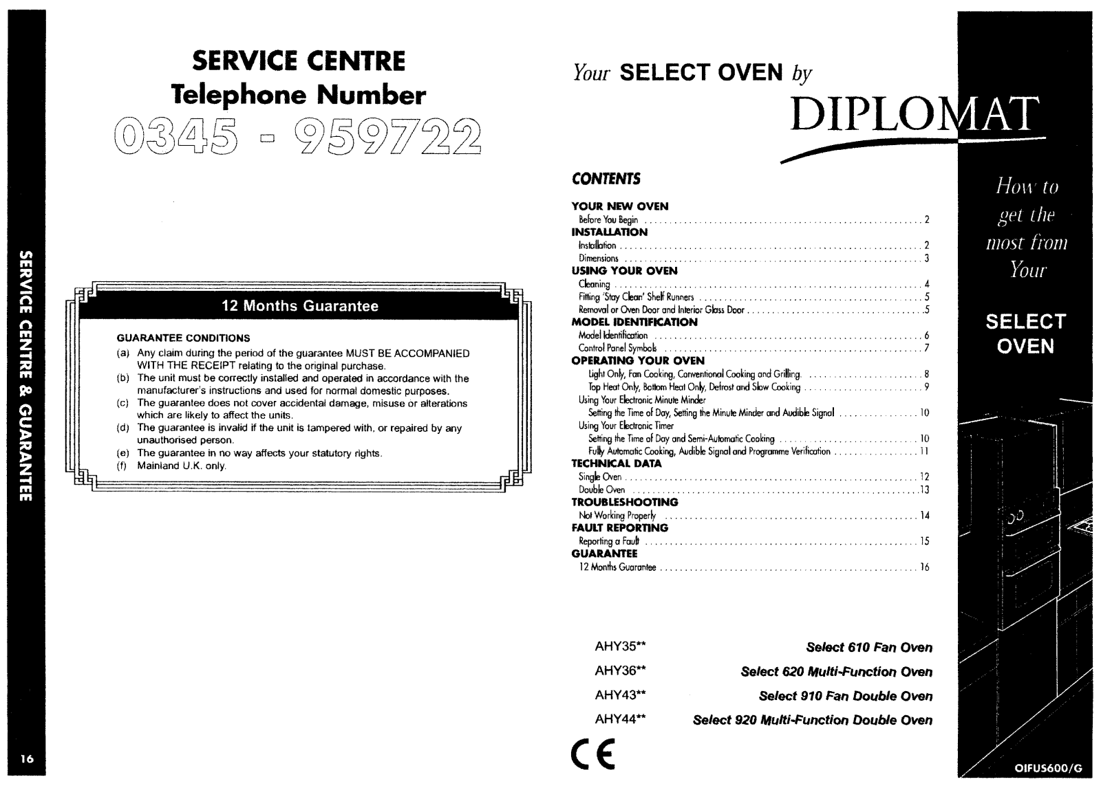 Diplomat Select 920 User Manual