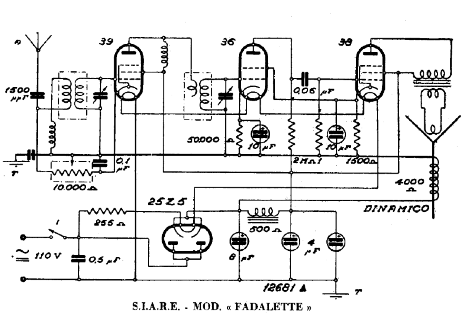 Siare Crosley fadalette schematic