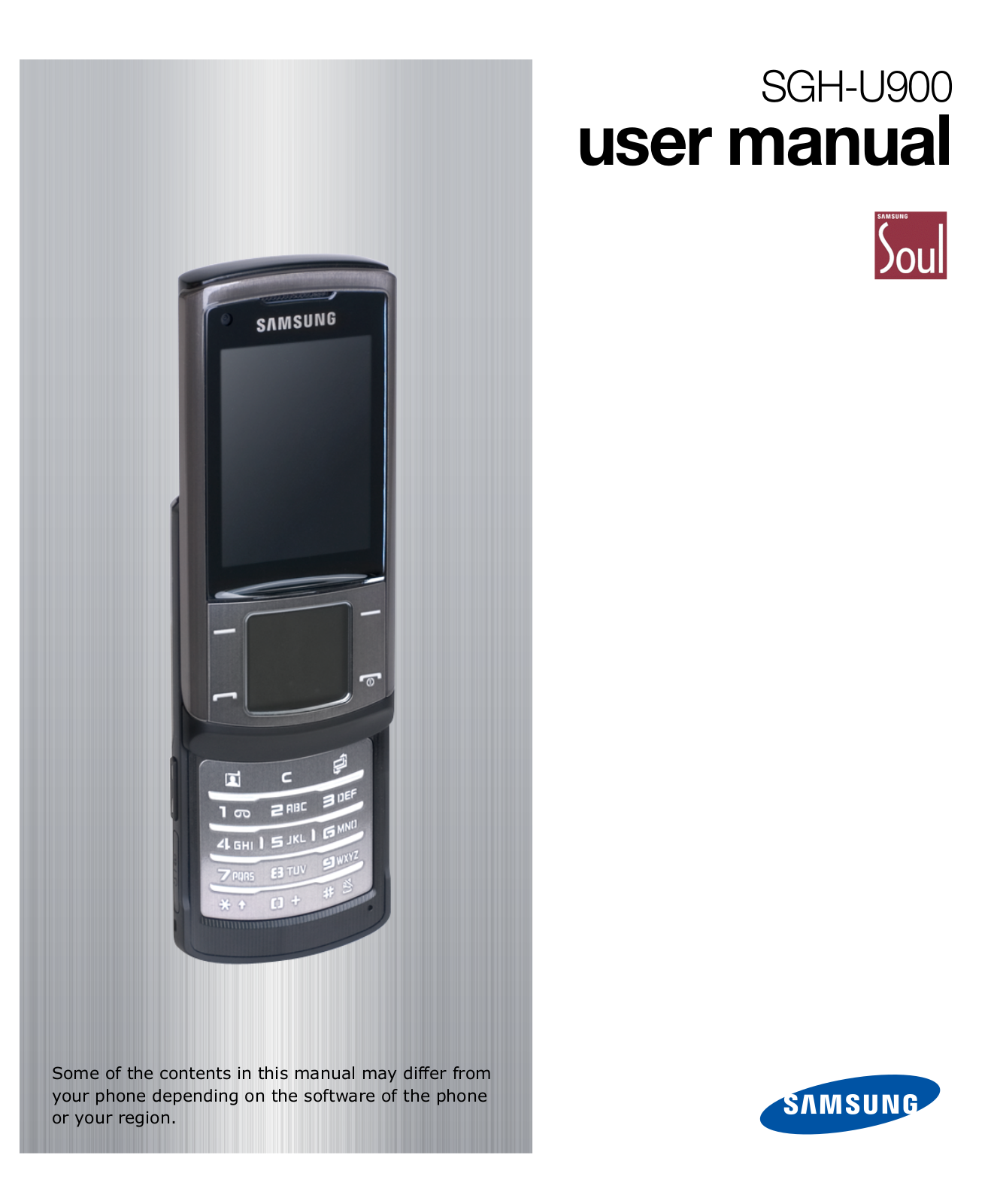 Samsung SGH-U900 User Manual