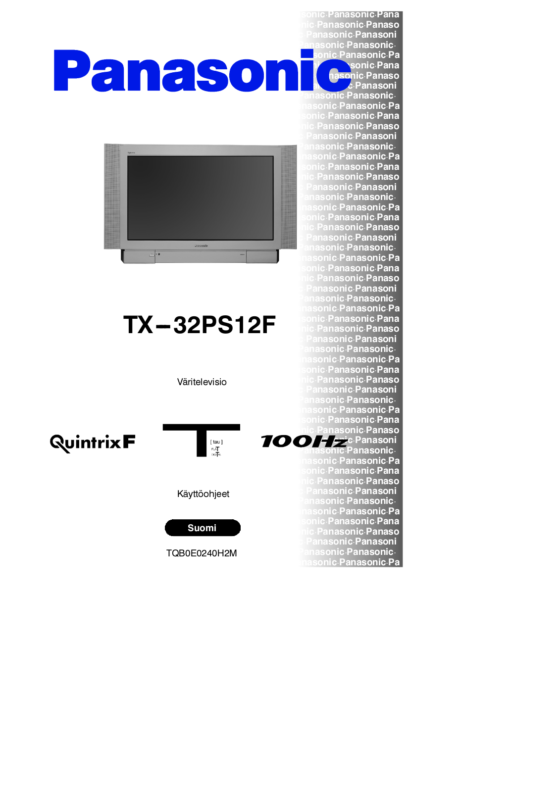 PANASONIC TX-32PS12F User Manual