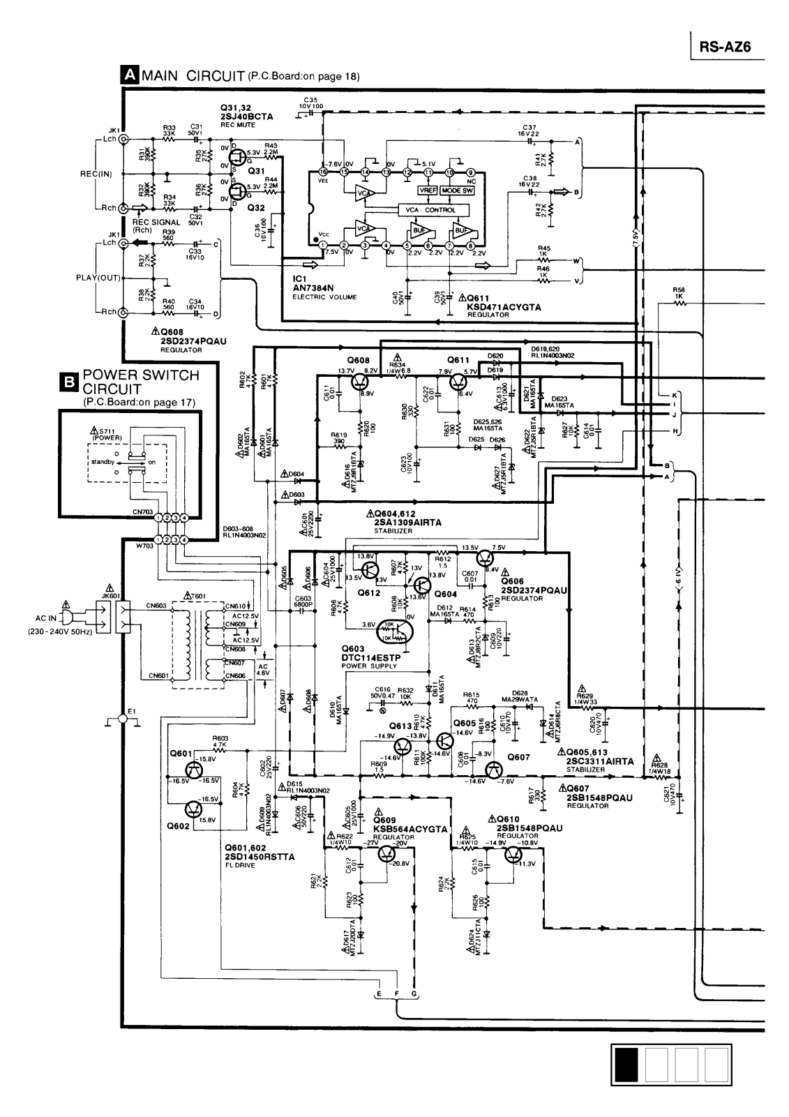 Panasonic RSAZ-6 Schematic