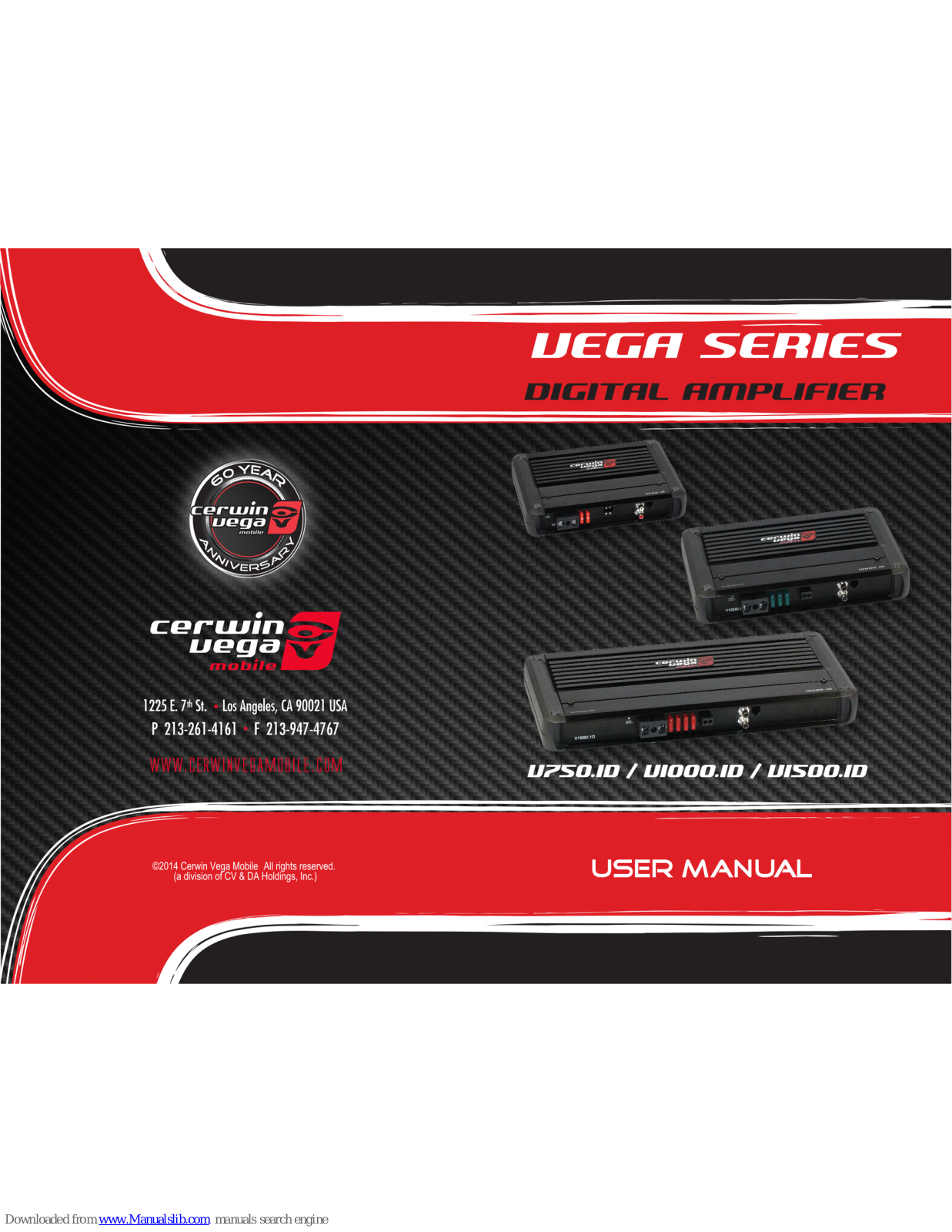 Cerwin-Vega U750.ID, U1500.ID, U1000.ID User Manual