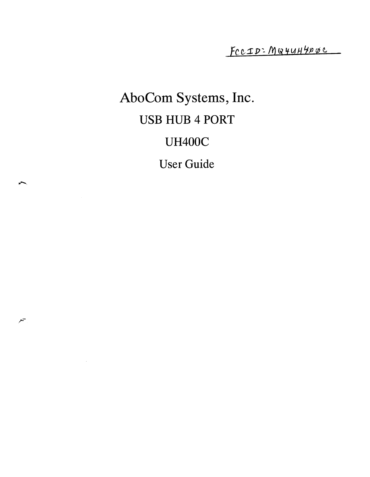 Abocom Systems UH400C User Manual