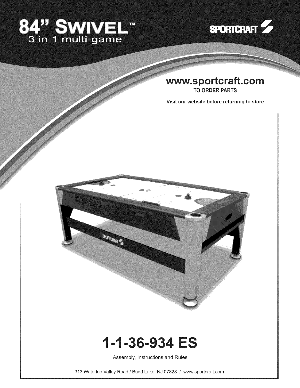 Sportcraft 1-1-36-934ES Installation Guide