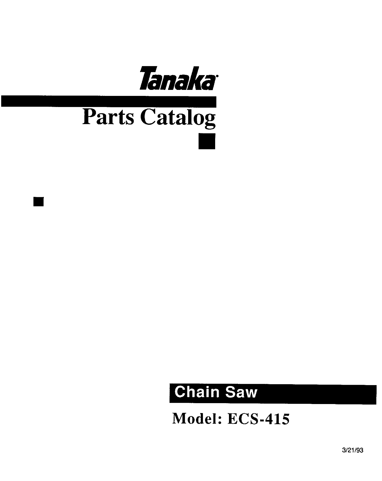 Tanaka ECS-415 User Manual