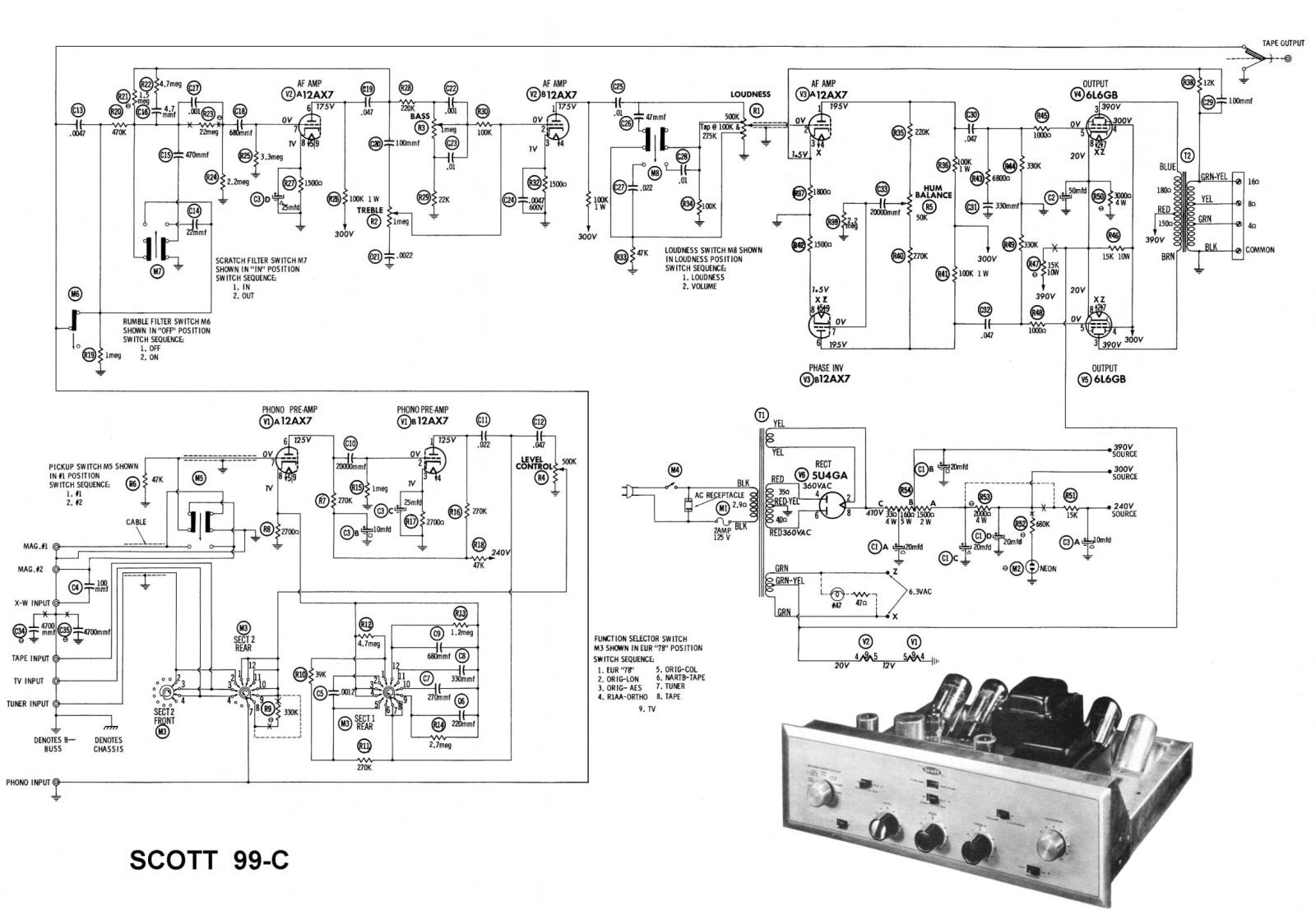 H.H. Scott 99-C Schematic