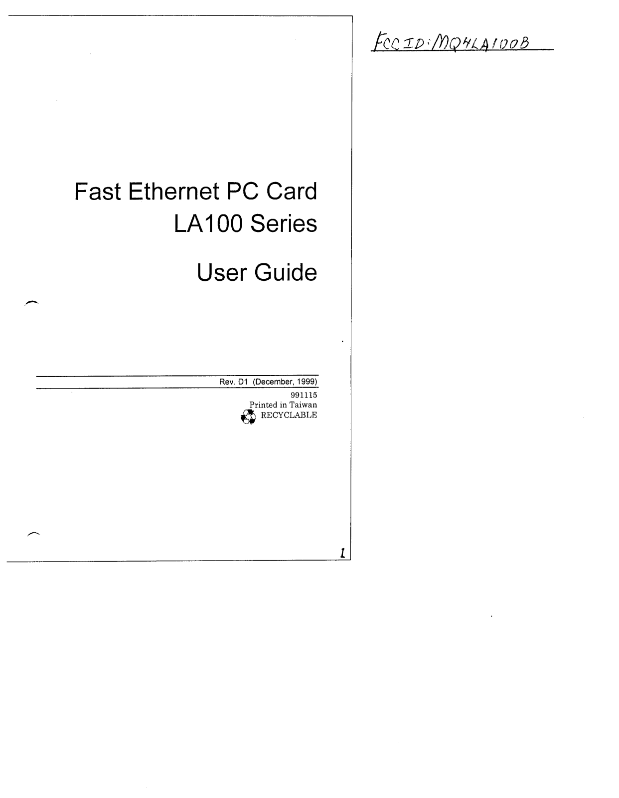 Abocom Systems LA100B User Manual