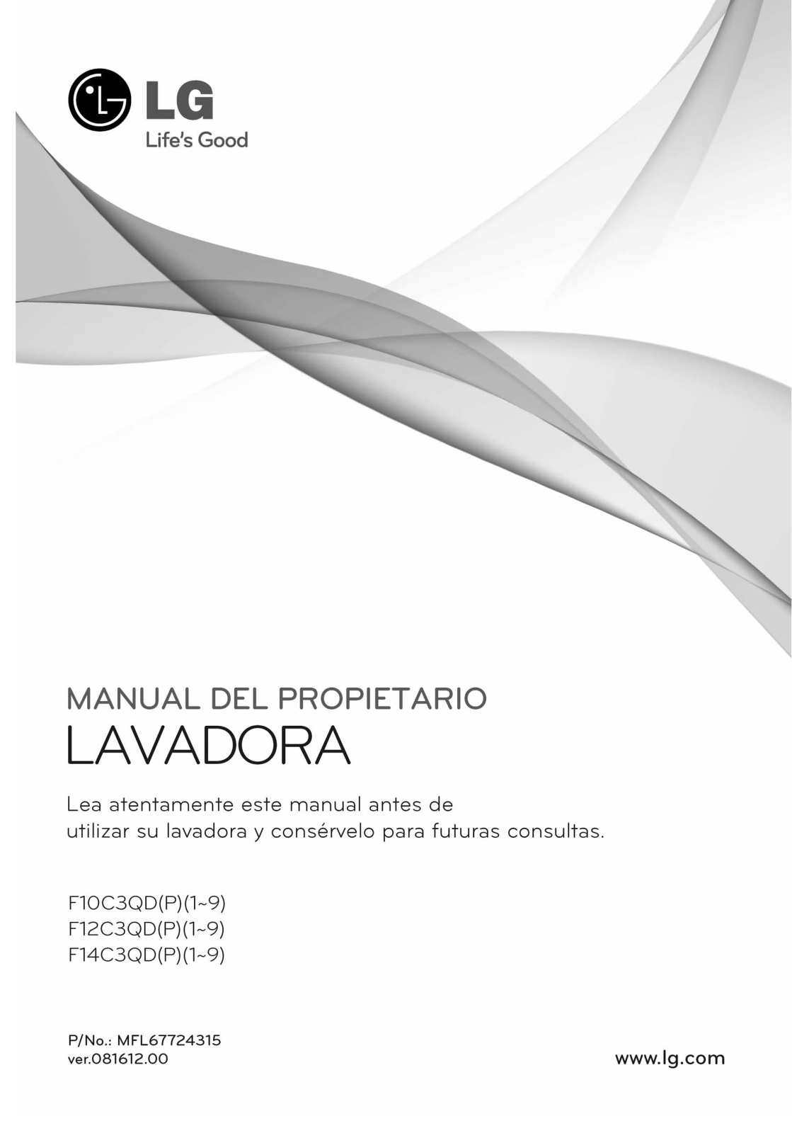 LG F12C3QDP1, F12C3QDP User Manual