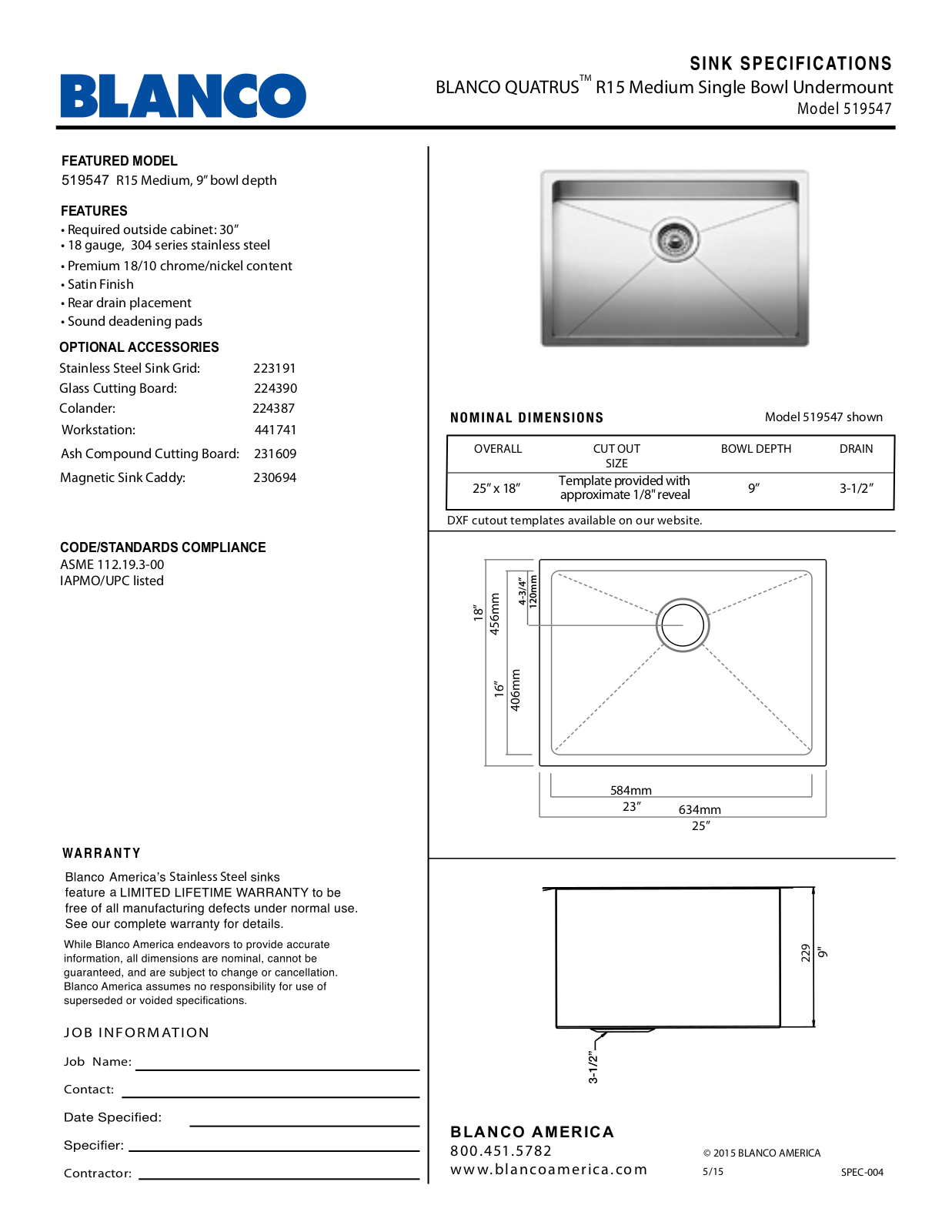 Blanco 519547 User Manual - ManualMachine.com