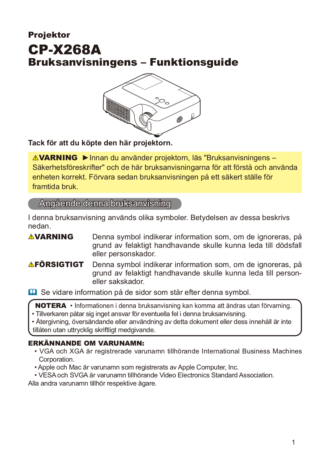 Hitachi CP-X268AWF User Manual