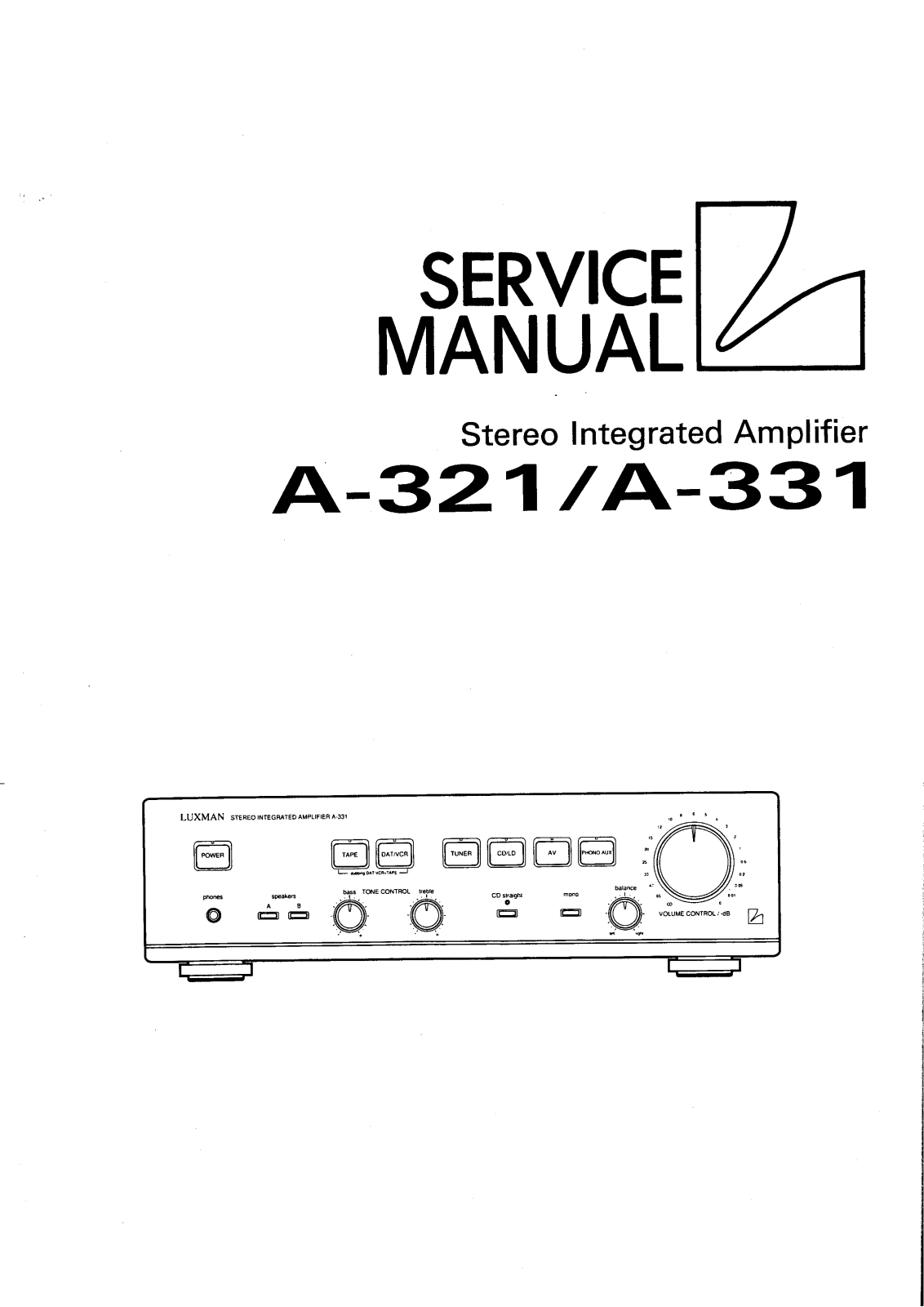 Luxman A-321, A-331 Service manual