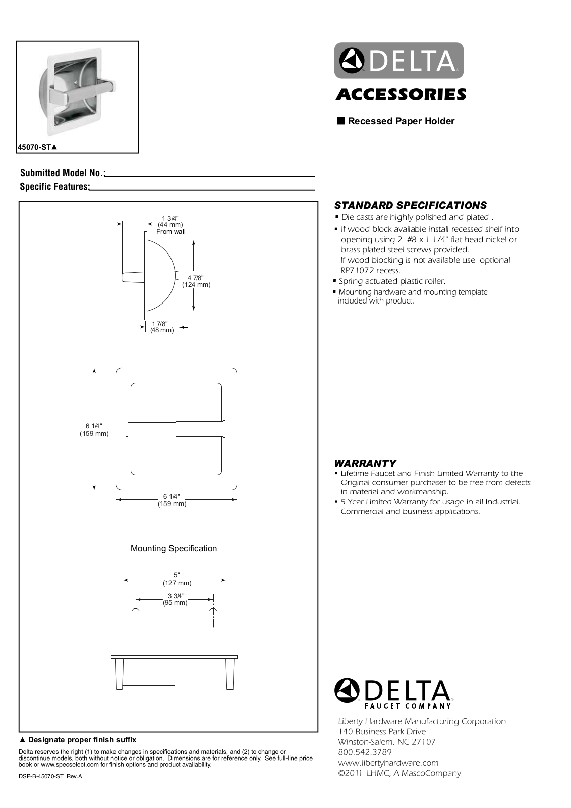 Factory Direct Hardware 45070 User Manual