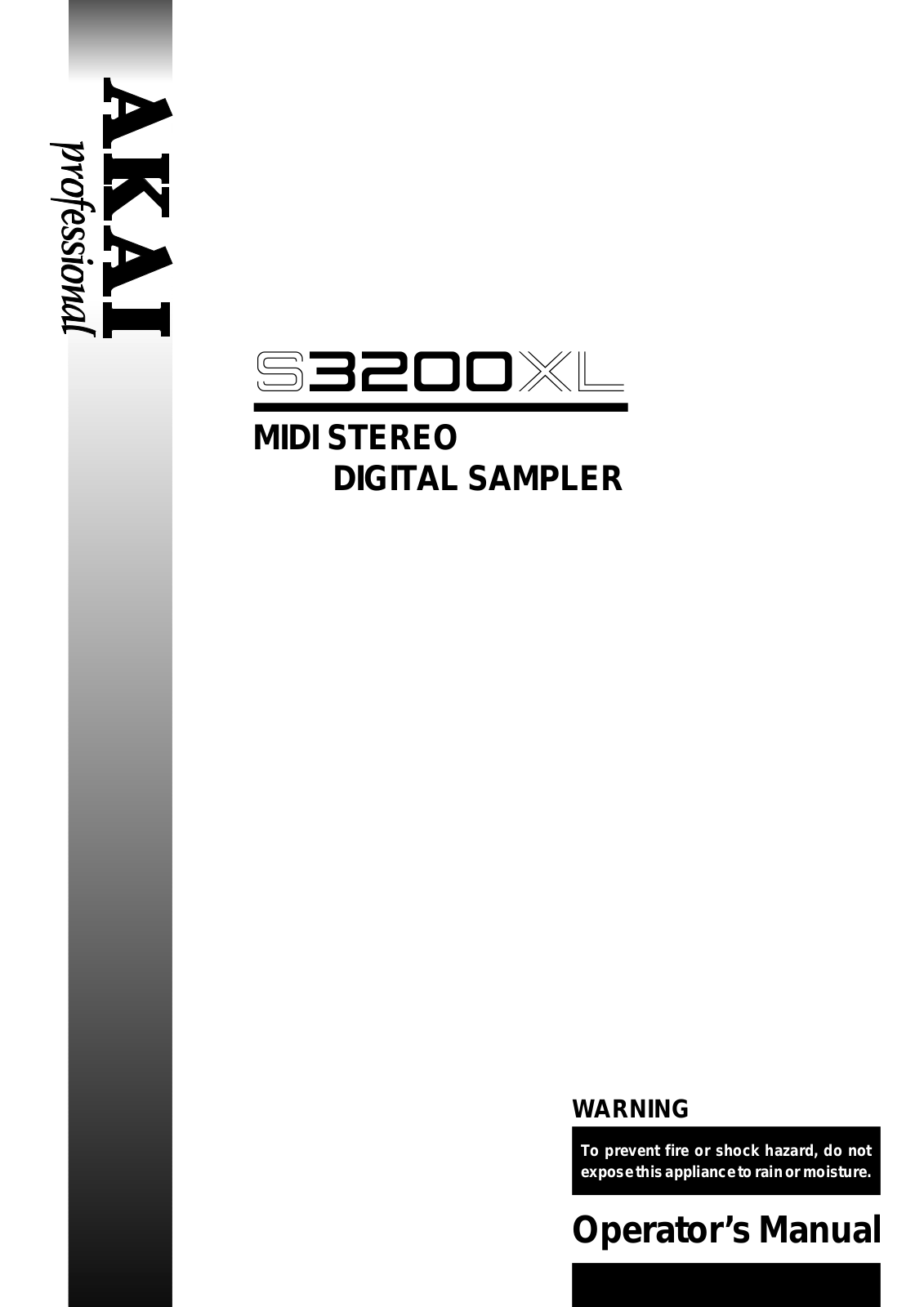 Akai S3200 User Manual