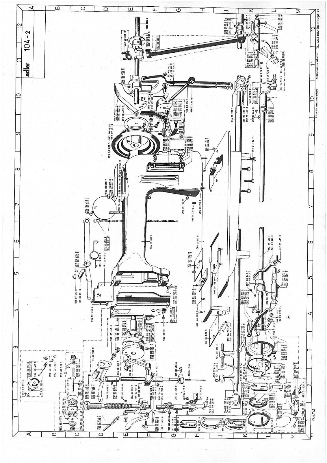 Durkopp Adler 104-2, 104, 104-VN2, 104-VN2S, 104-23 Parts Book