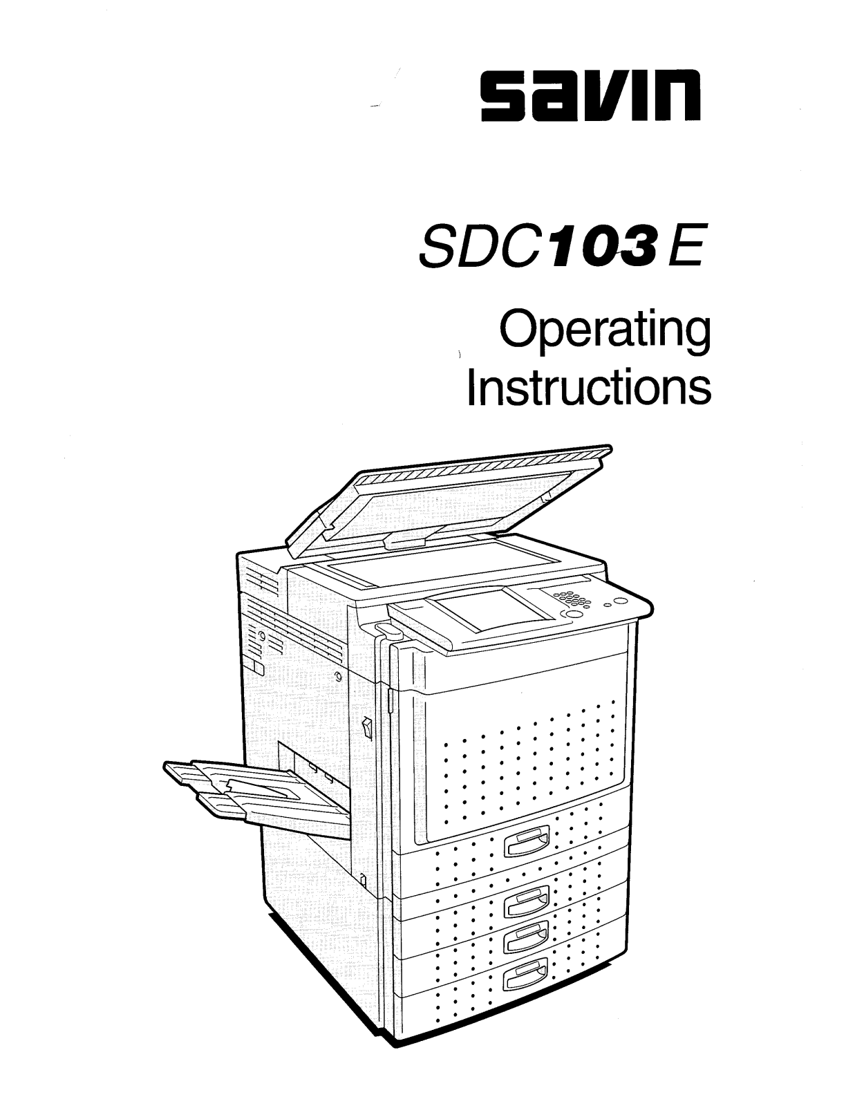 Savin SDC103E User Manual