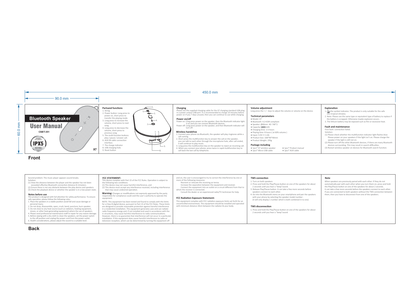 Summit Electronics CSBT 351 User Manual