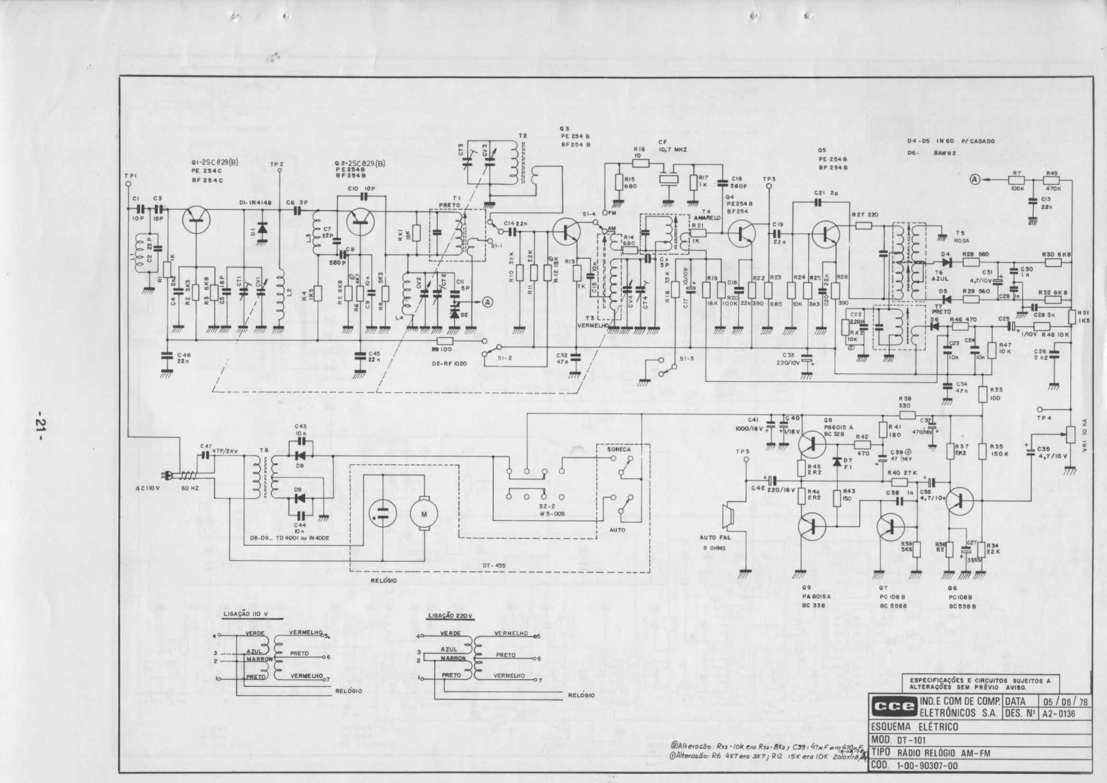 CCE DT-101 Schematic