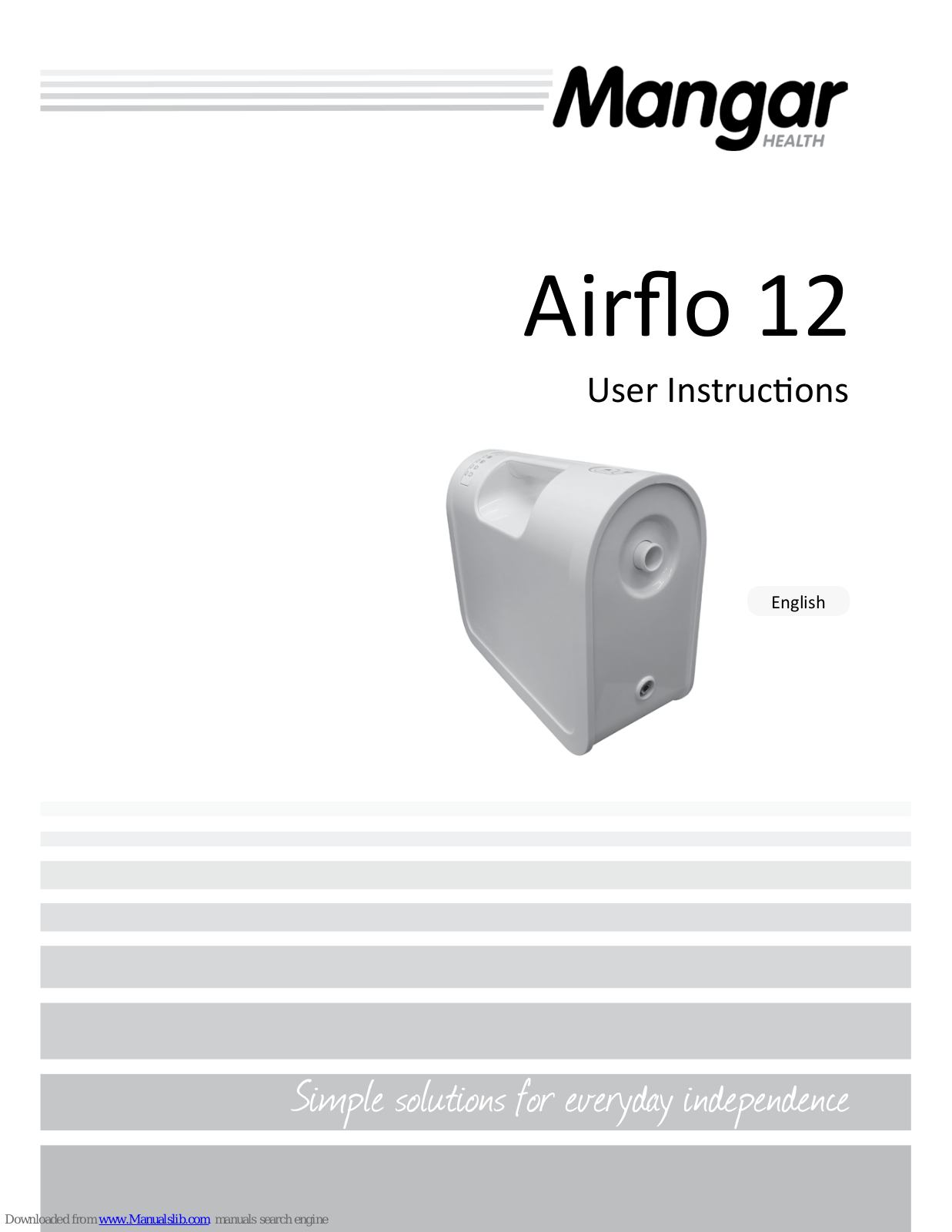 Mangar Airflo 12 User Instructions