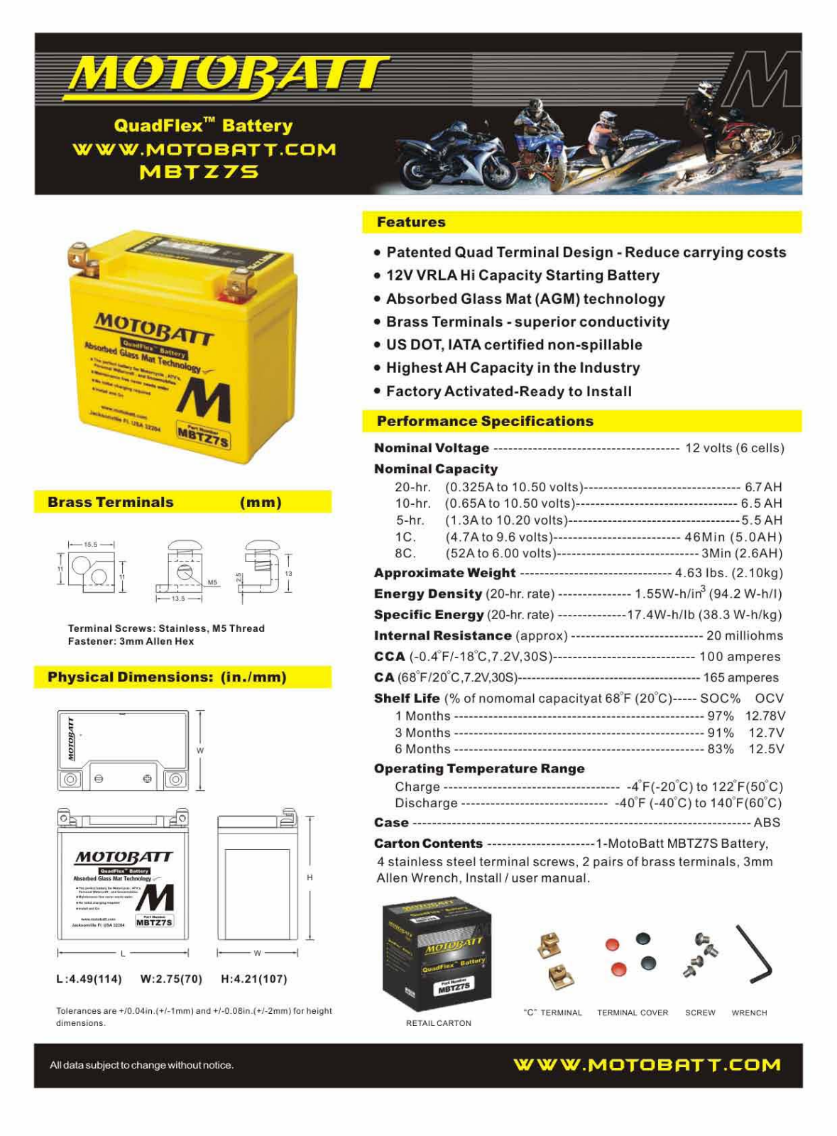 Motobatt MBTZ7S Service Manual