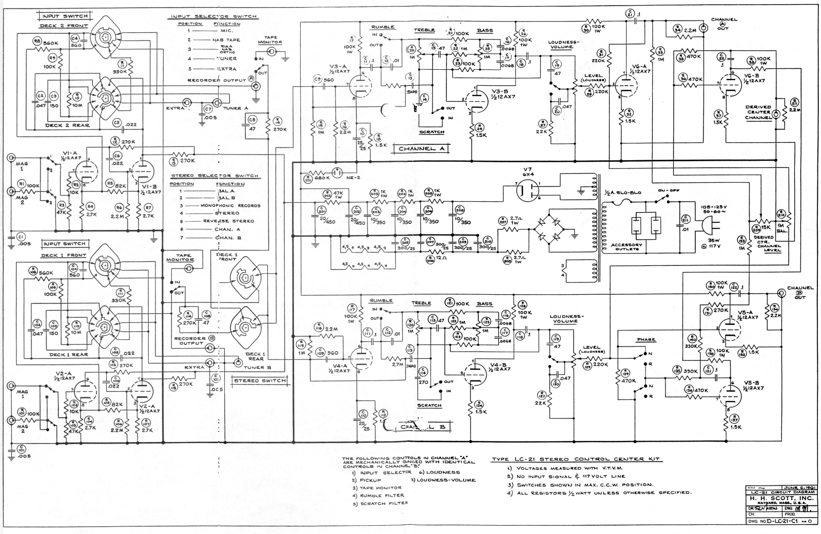 Scott LC-21 Schematic