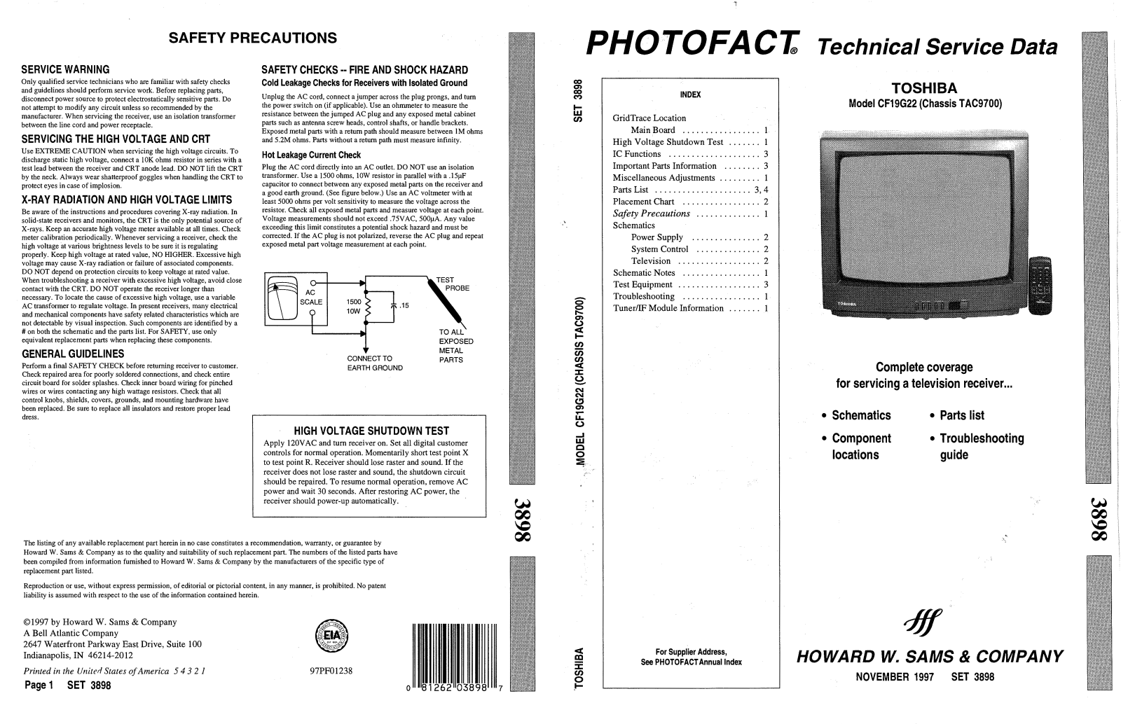 TOSHIBA CF19G22 Service Manual